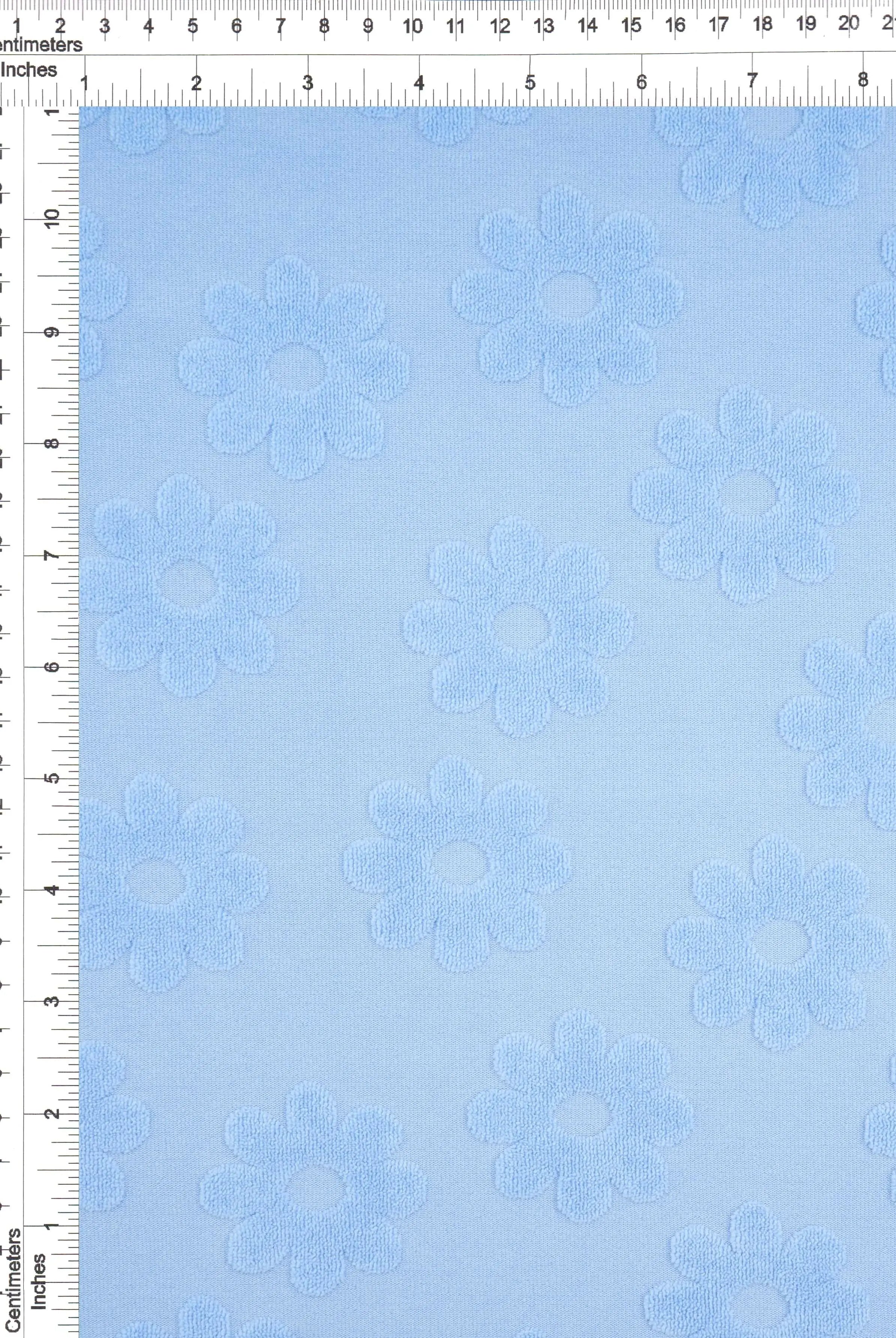 JACQ-4480 BLUE LT BOTTOMS DAISY FLOWER DRESS GEOMETRIC JACQUARD KNIT LIVERPOOL OUTERWEAR PANTS POLYESTER SKIRTS SOLID SPANDEX STRETCH SWEATER TOPS