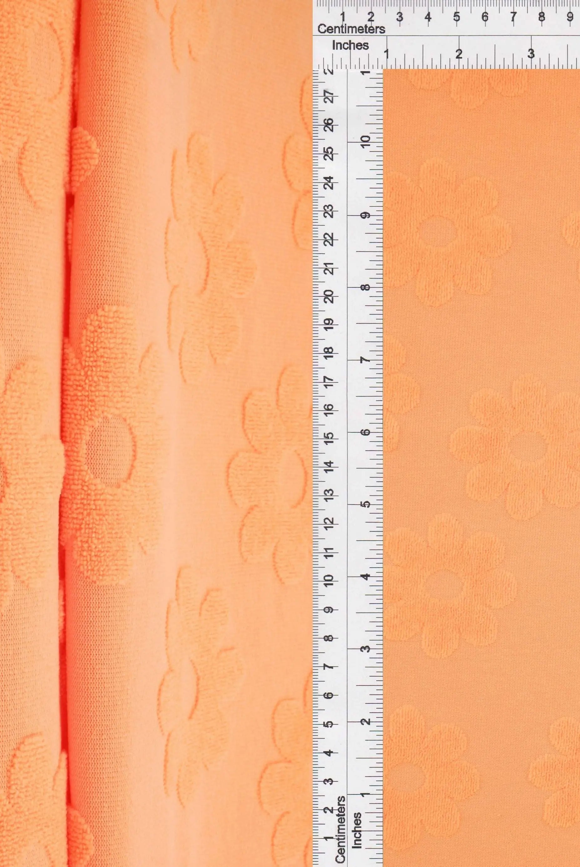 JACQ-4480 ORANGE LT BOTTOMS DAISY FLOWER DRESS GEOMETRIC JACQUARD KNIT LIVERPOOL OUTERWEAR PANTS POLYESTER SKIRTS SOLID SPANDEX STRETCH SWEATER TOPS