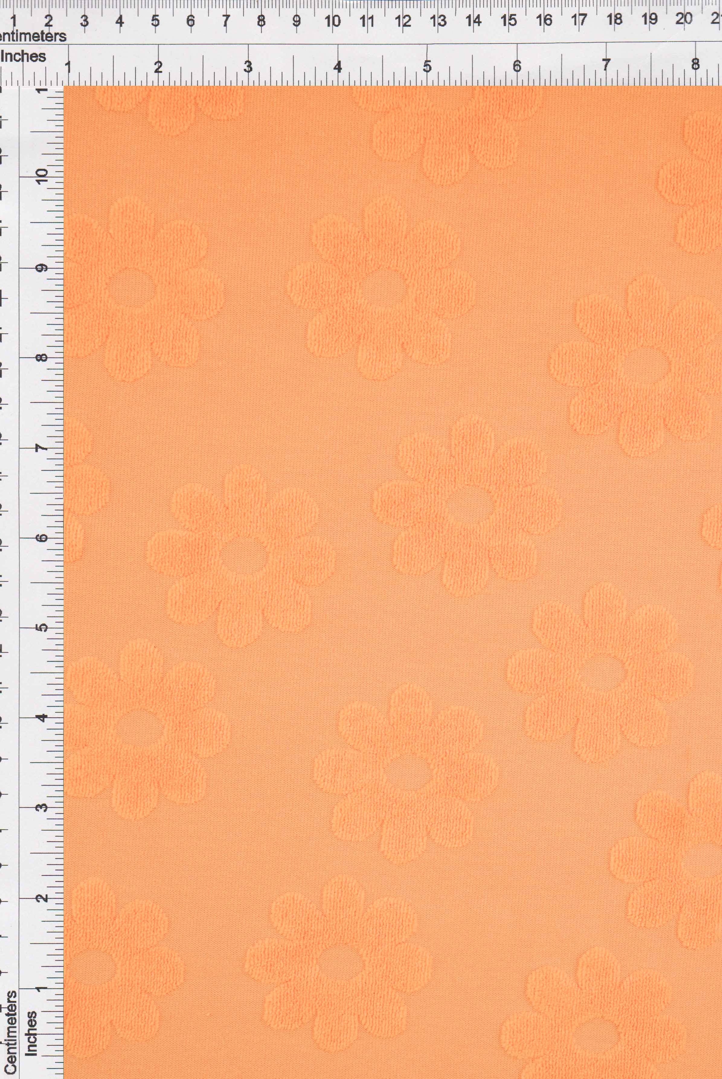 JACQ-4480 ORANGE LT BOTTOMS DAISY FLOWER DRESS GEOMETRIC JACQUARD KNIT LIVERPOOL OUTERWEAR PANTS POLYESTER SKIRTS SOLID SPANDEX STRETCH SWEATER TOPS