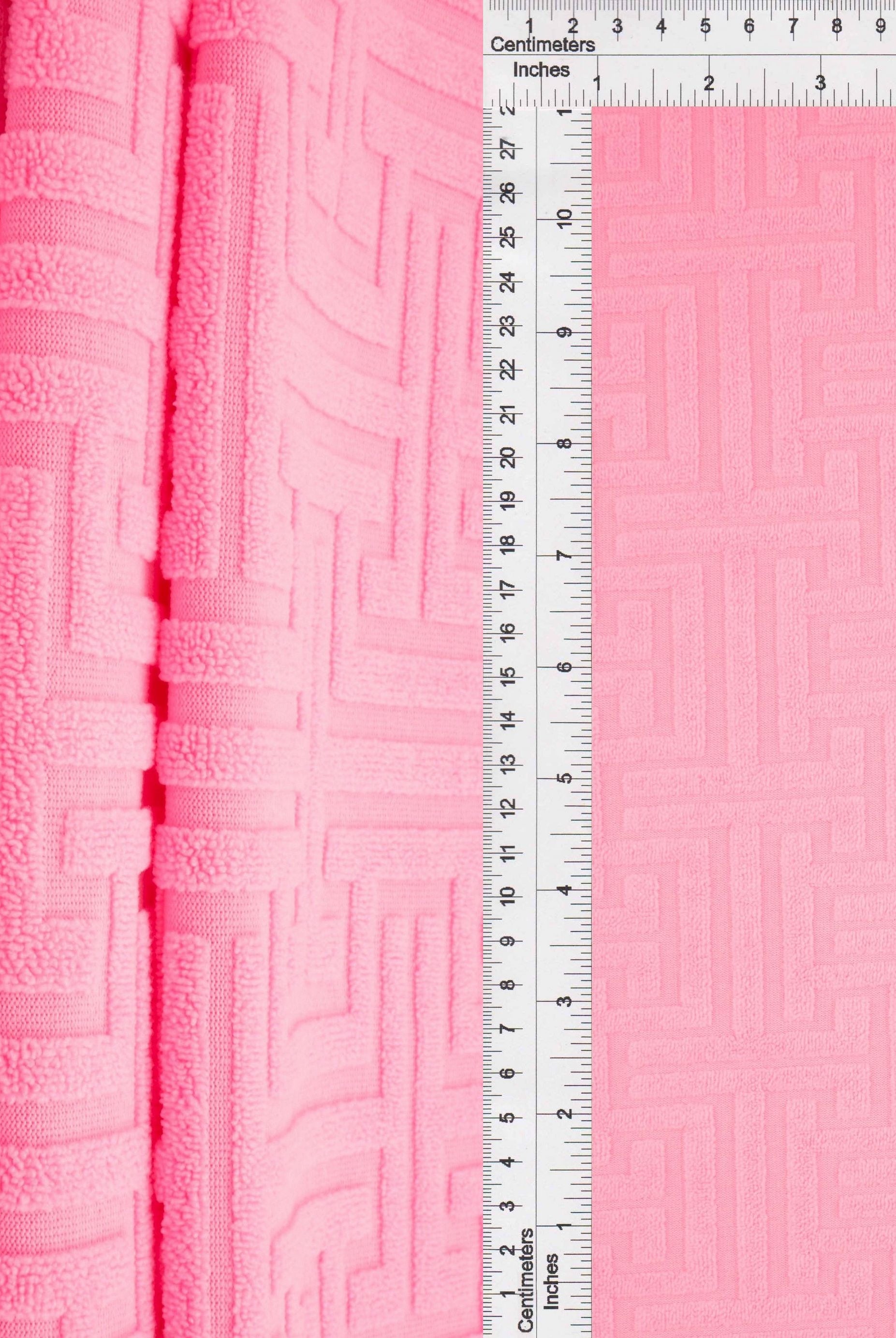 JACQ-4475 PINK LT. BOTTOMS DRESS GEOMETRIC JACQUARD KNIT LIVERPOOL OUTERWEAR PANTS POLYESTER SKIRTS SOLID SPANDEX STRETCH SWEATER TOPS