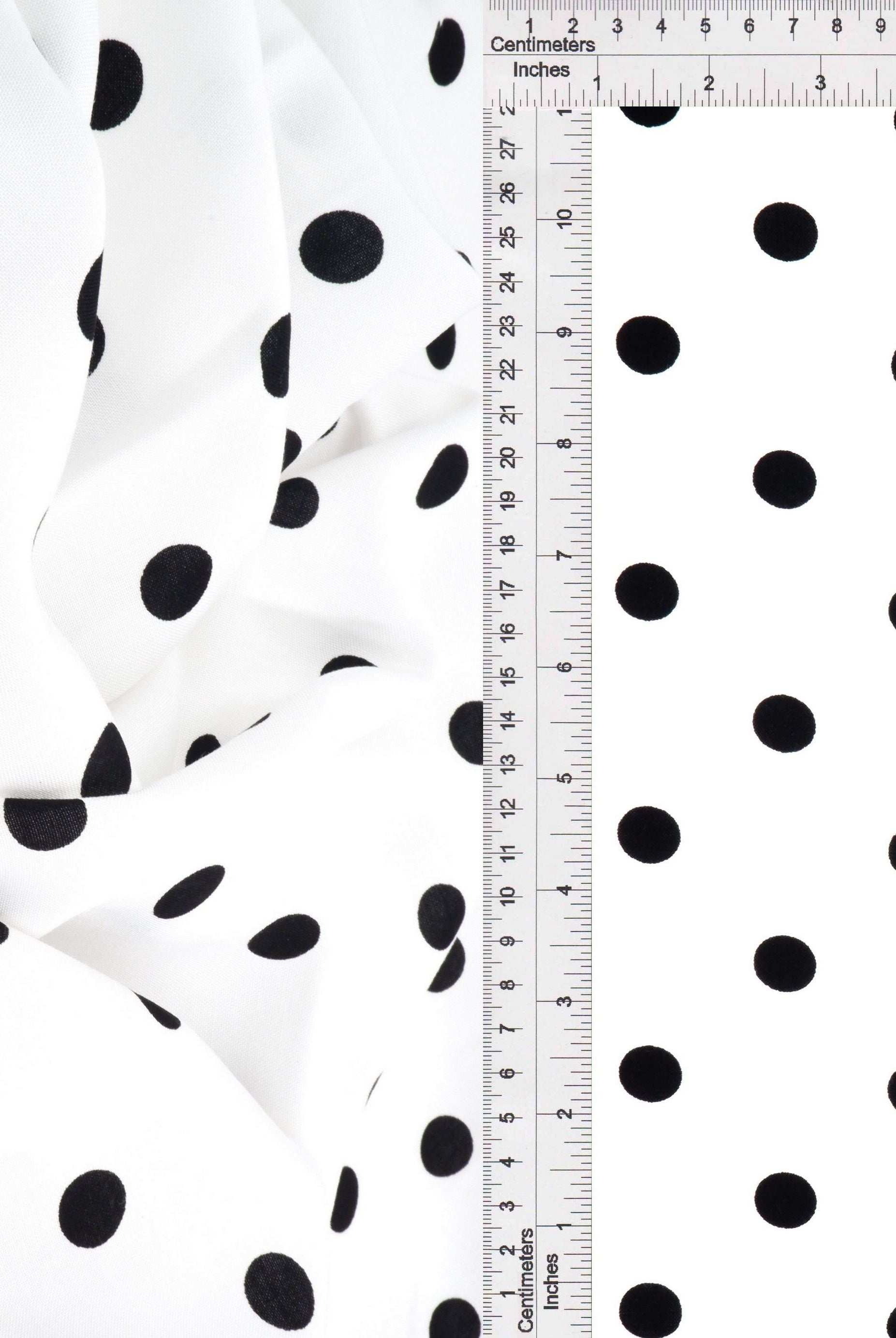 POP948-SE90548 IVORY/BLACK BLACK BLOUSE BLUE BODYSUIT BOTTOMS CAMI CHALLIS DOT DRESS IVORY NAVY PANTS PRINT RAYON SKIRTS TOPS WOVEN