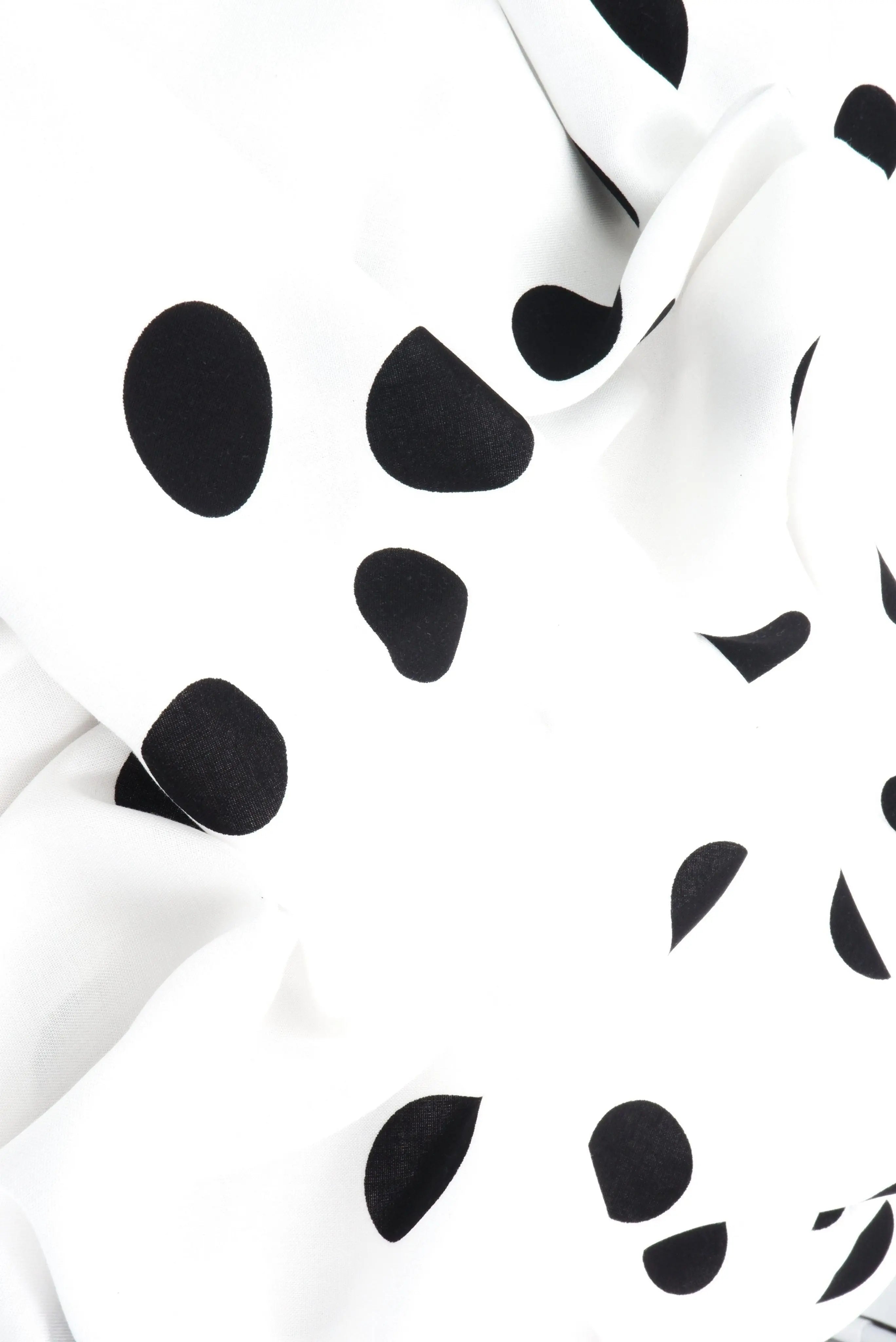 POP948-MS11094 IVORY/BLACK BLACK BLOUSE BLUE BOTTOMS CAMI CHALLIS DOT DRESS IVORY NAVY PANTS PRINT RAYON SKIRTS TOPS WOVEN