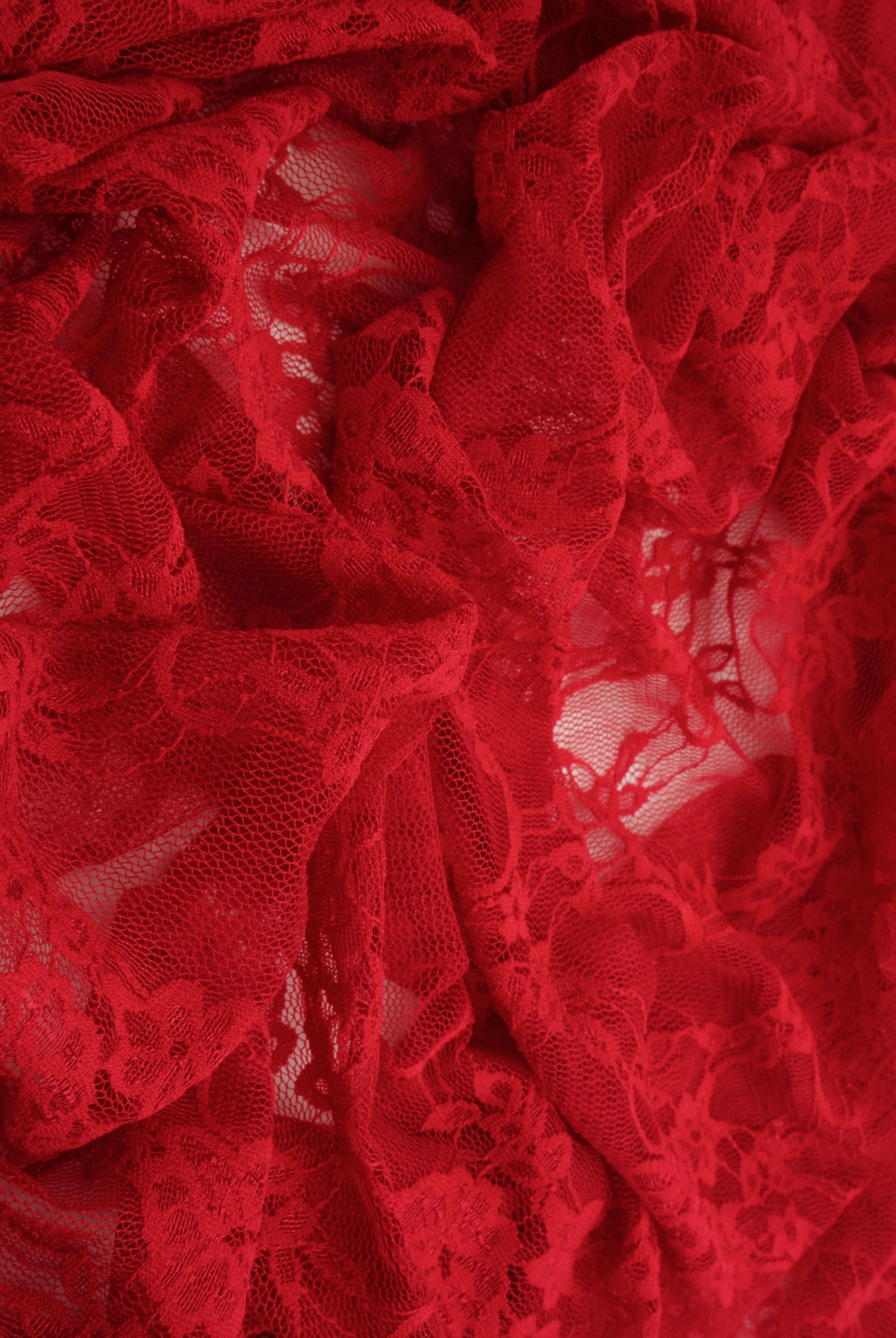 LACE-1483 RED BLOUSE BOTTOMS CAMI DRESS FLORAL LACE LOUNGEWEAR NYLON RED SKIRTS SOLID SPANDEX TOPS