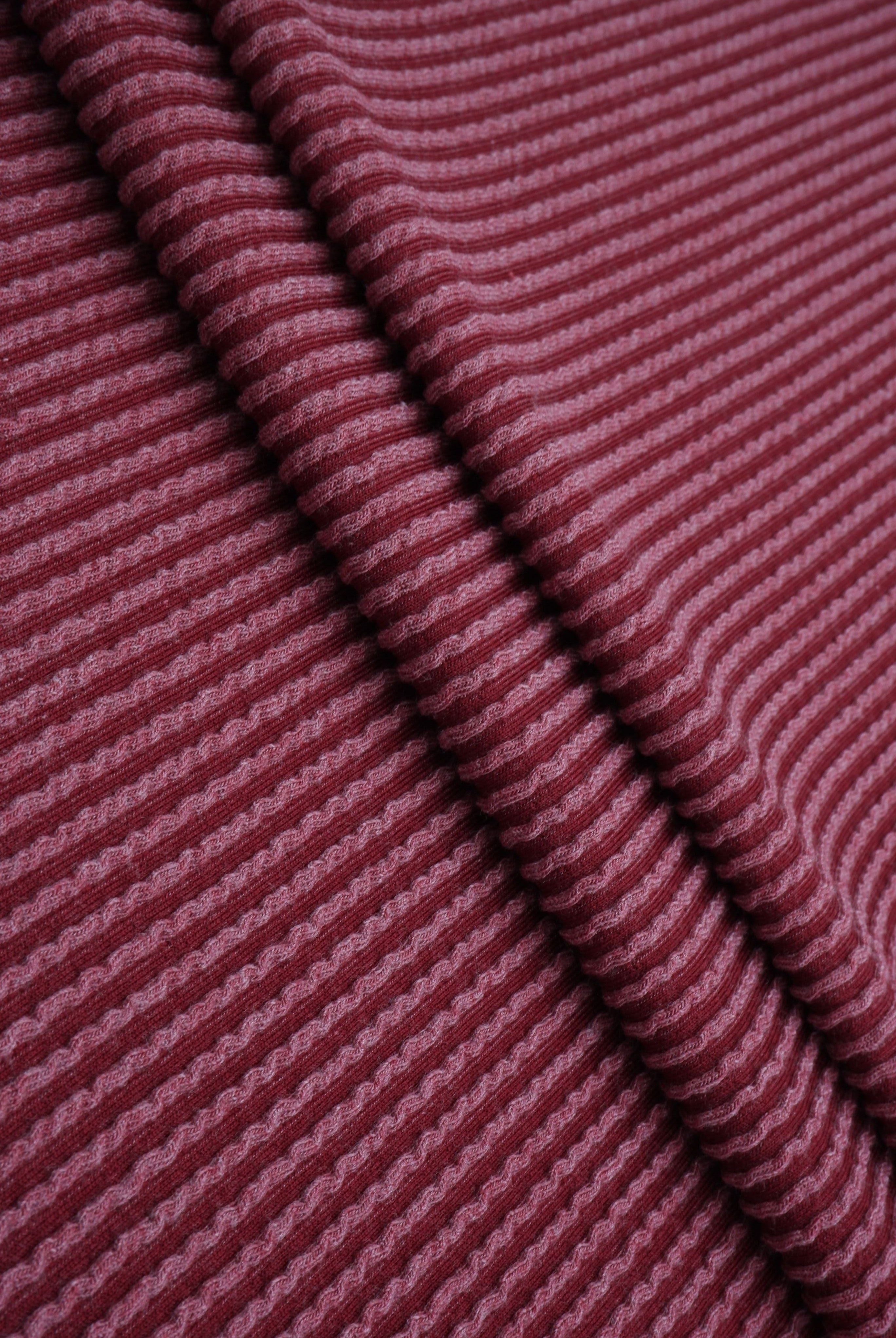 Jacquard Double Knit Rib Stretch Fabric - KNT4463