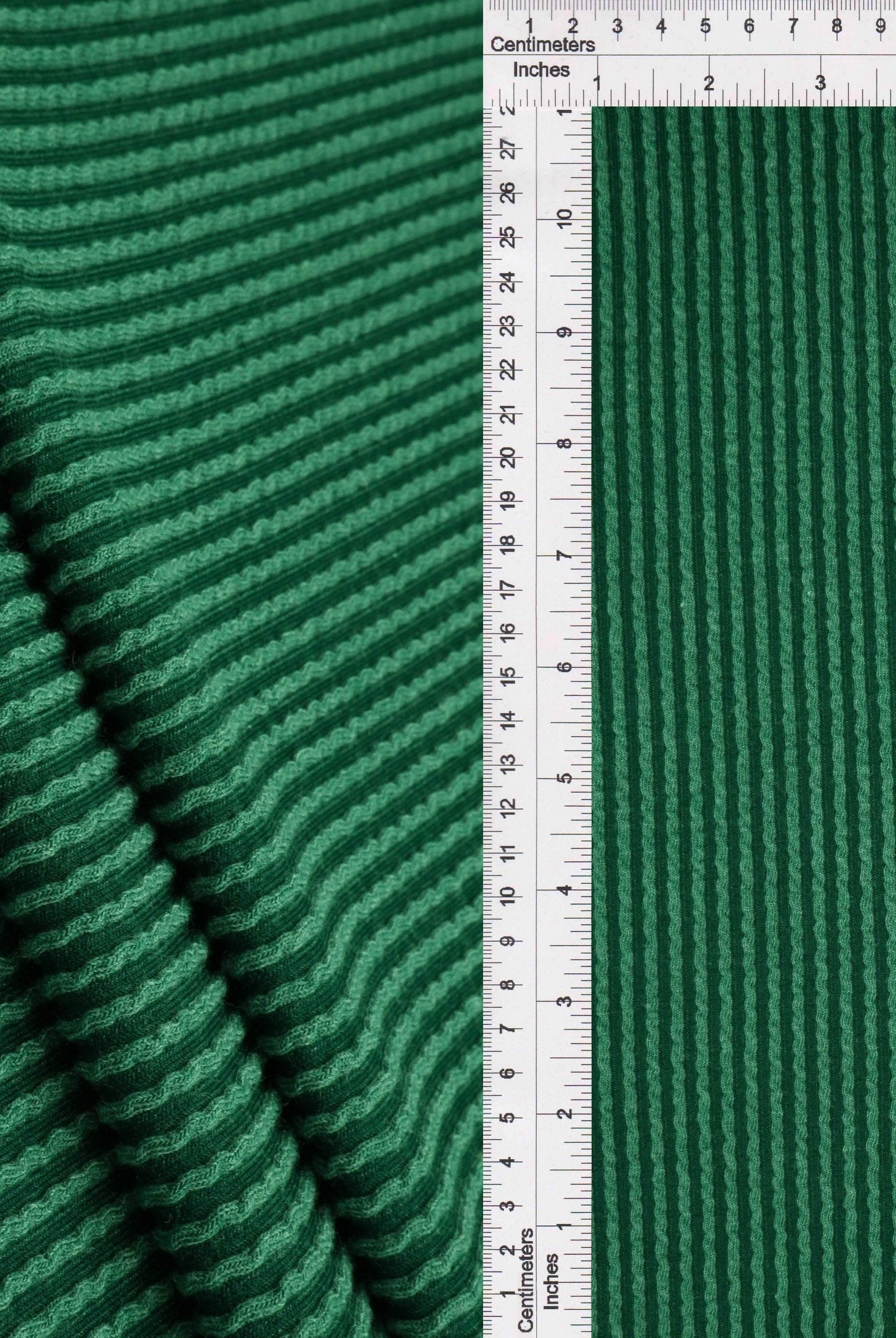Jacquard Double Knit Rib Stretch Fabric - KNT4463