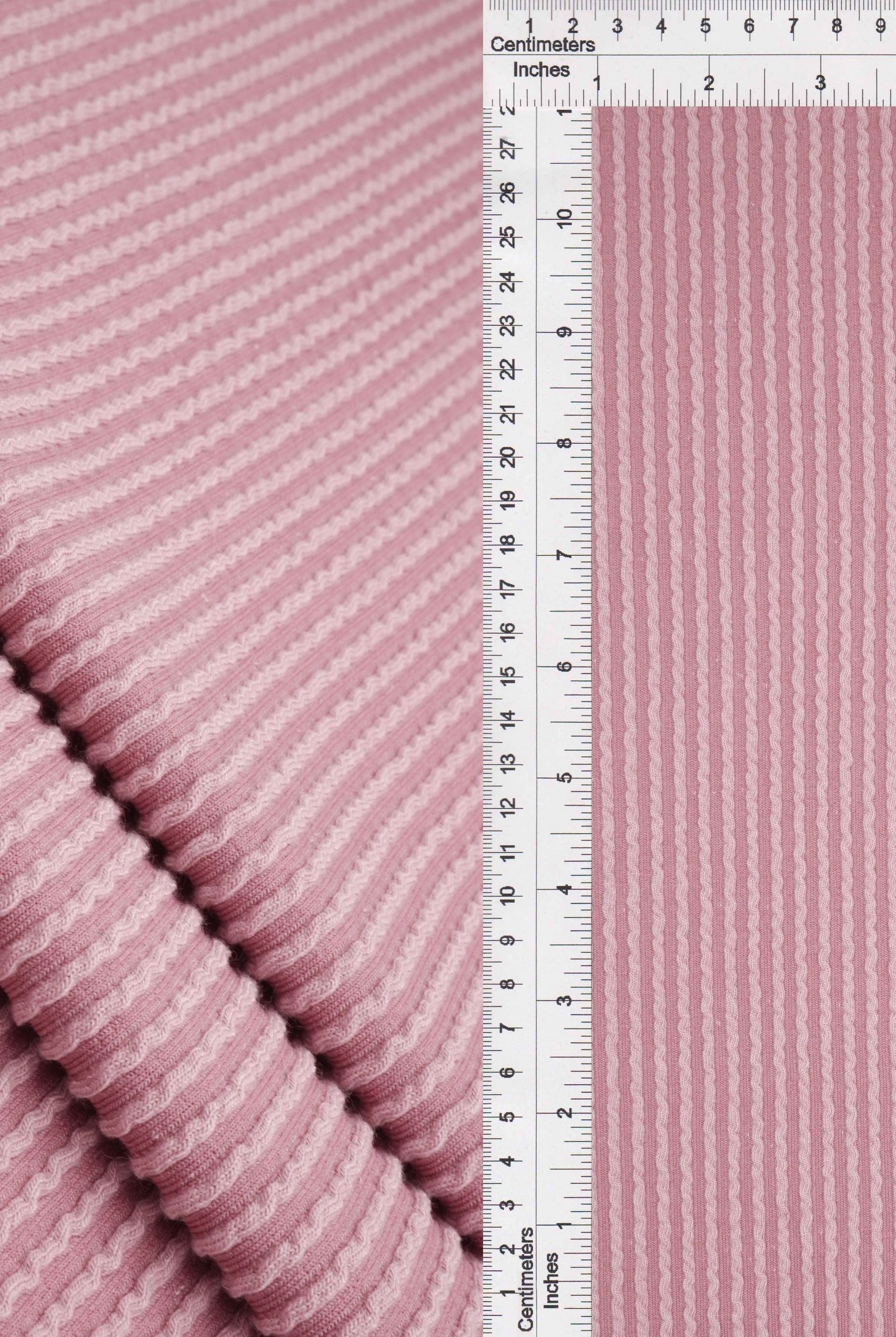 Jacquard Double Knit Rib Stretch Fabric - KNT4463