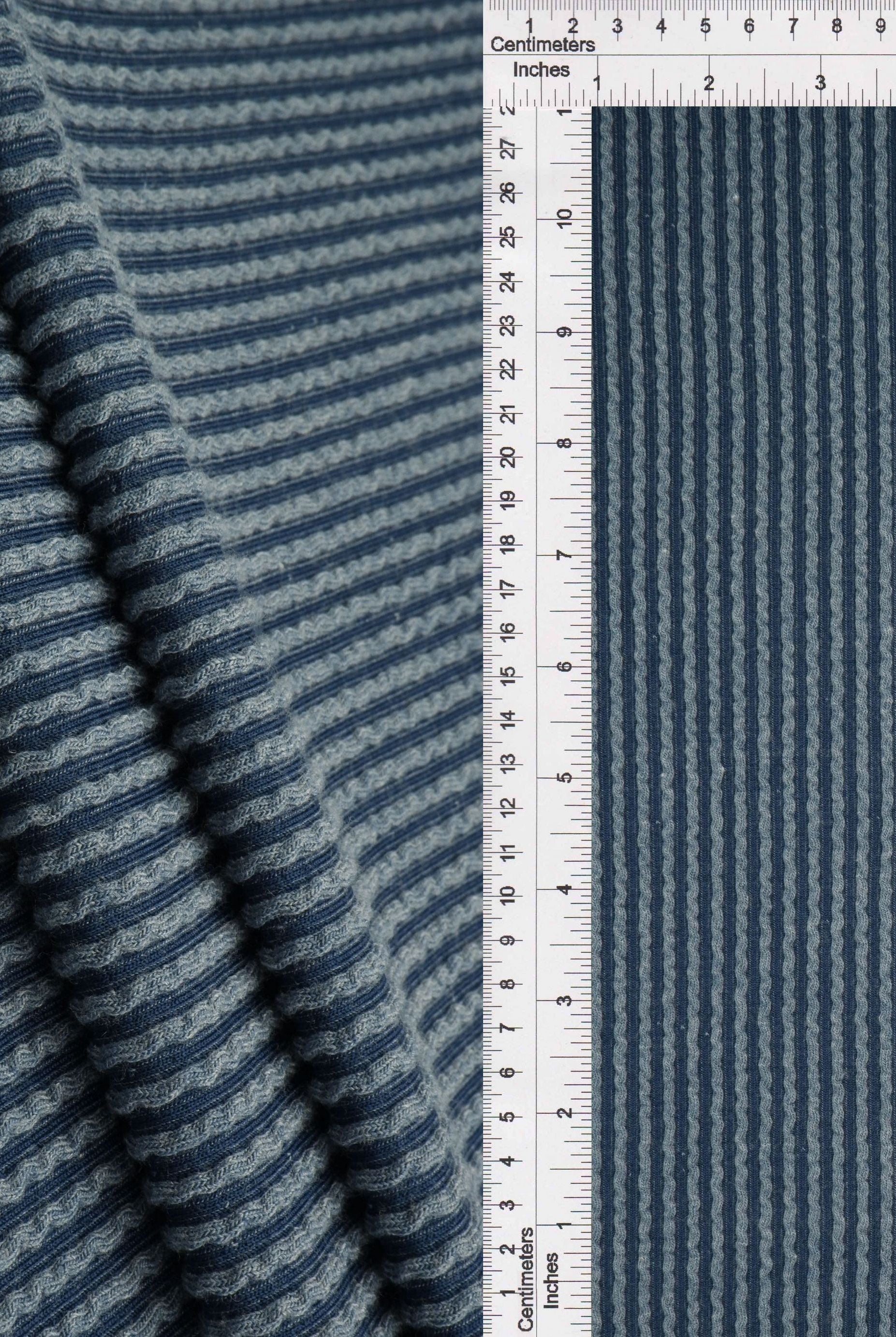 Jacquard Double Knit Rib Stretch Fabric - KNT4463