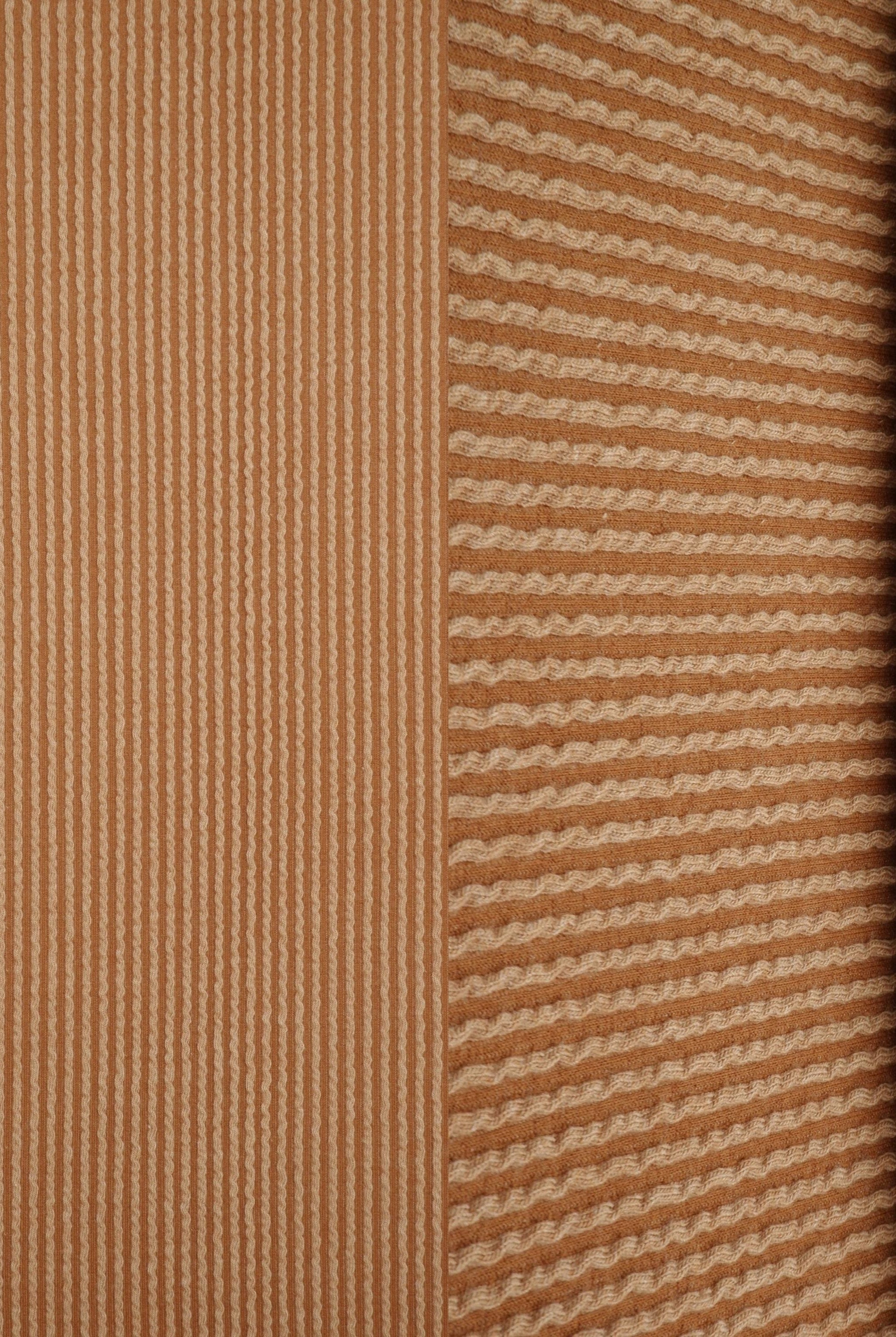 Jacquard Double Knit Rib Stretch Fabric - KNT4463