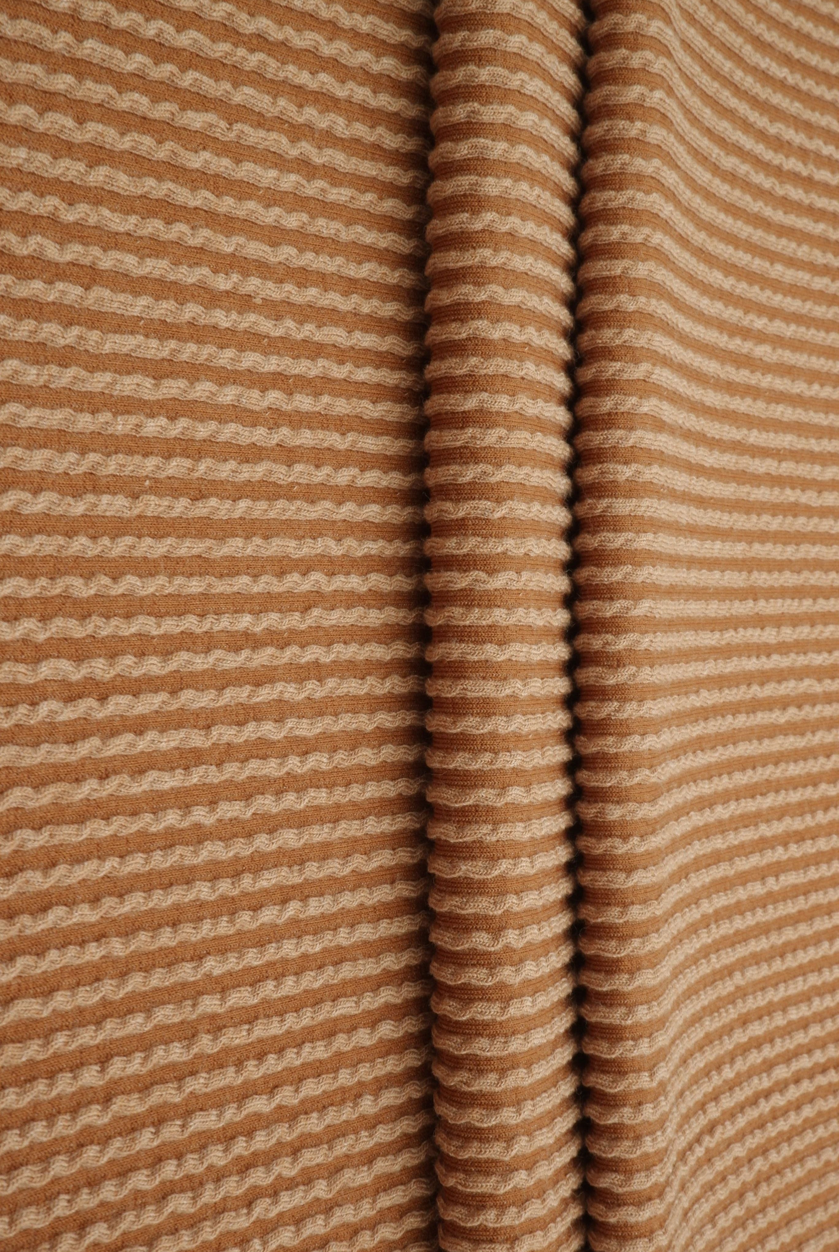 Jacquard Double Knit Rib Stretch Fabric - KNT4463