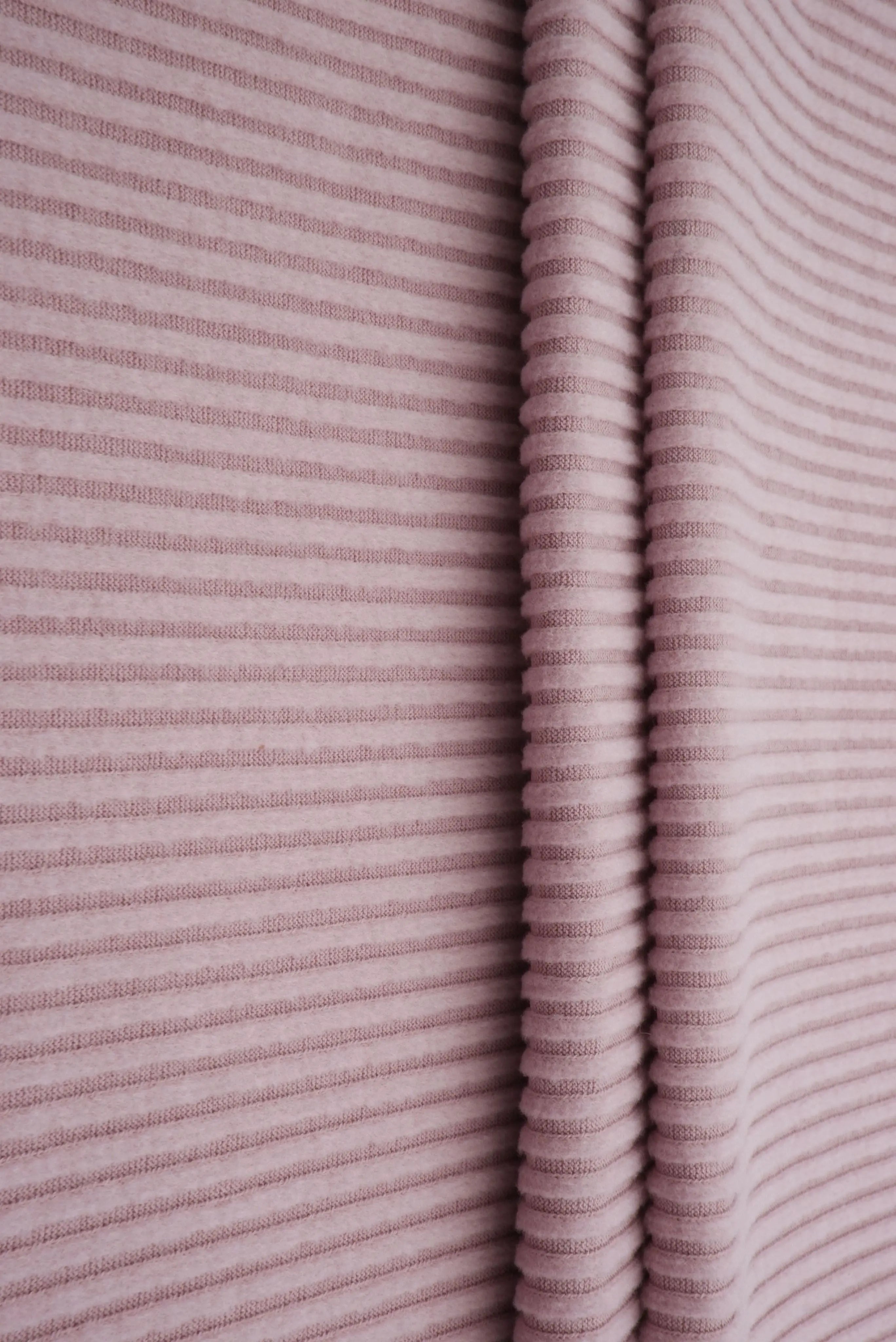Ribbed Interlock Fleece Knit Fabric - KNT4539