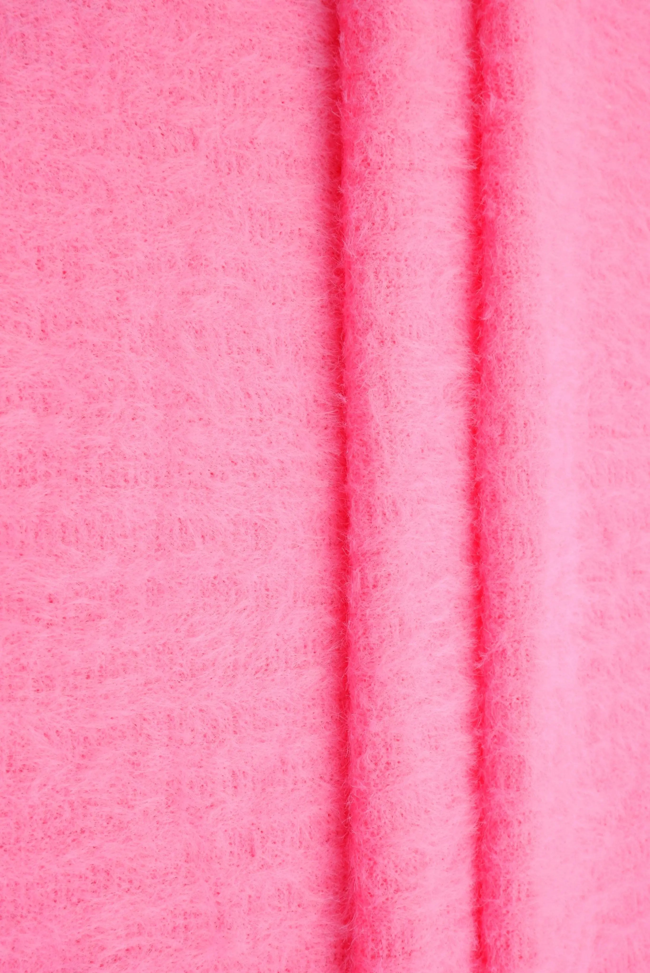 KNT4537 PINK BLOUSE BOTTOMS CAMI DRESS FEATHER KNIT NYLON RIBBED 4X4 SOLID SPANDEX STRETCH SWEATER TOPS TUNICS