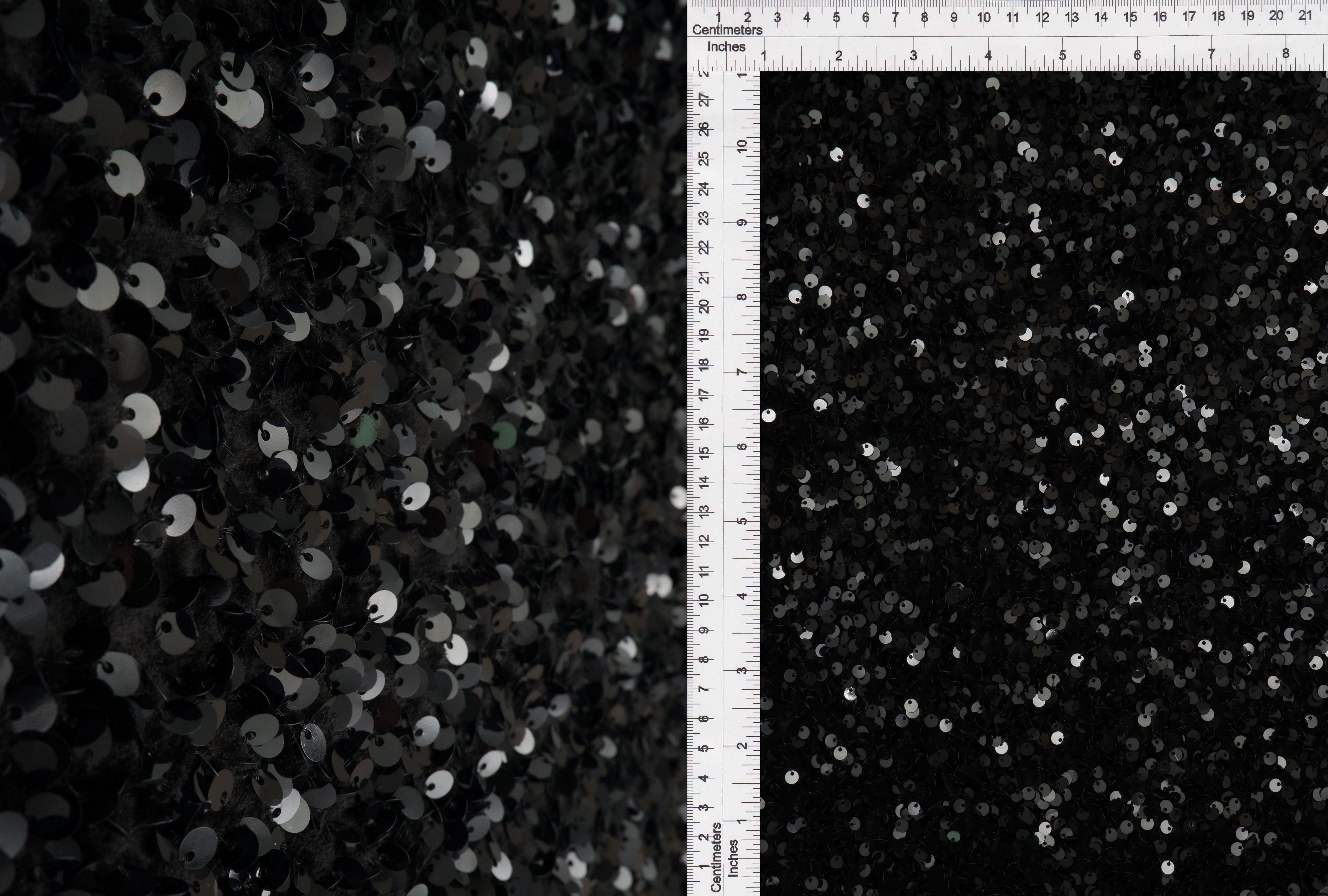 Velvet Sequin Stretch Fabric - KNT4545