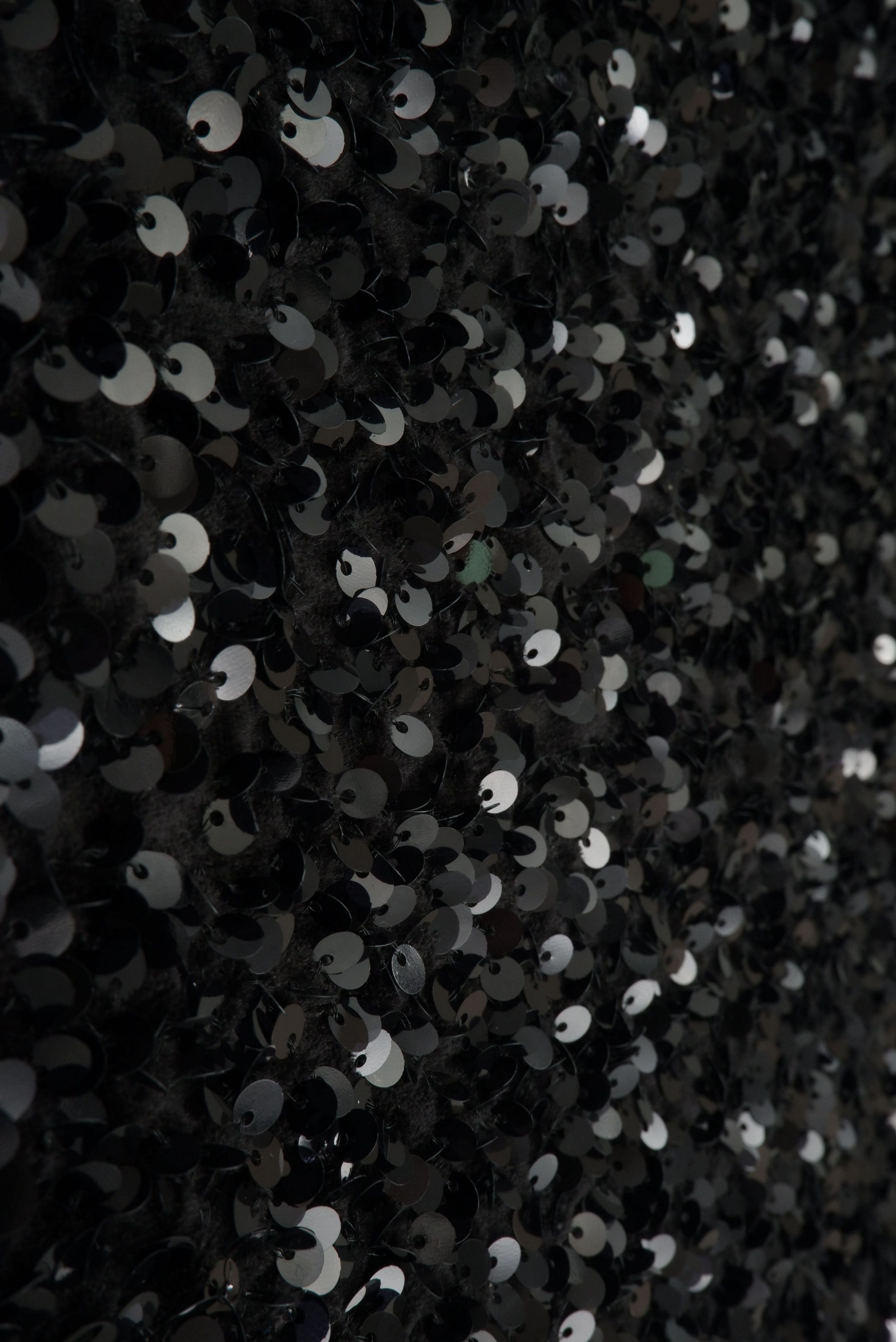 Velvet Sequin Stretch Fabric - KNT4545