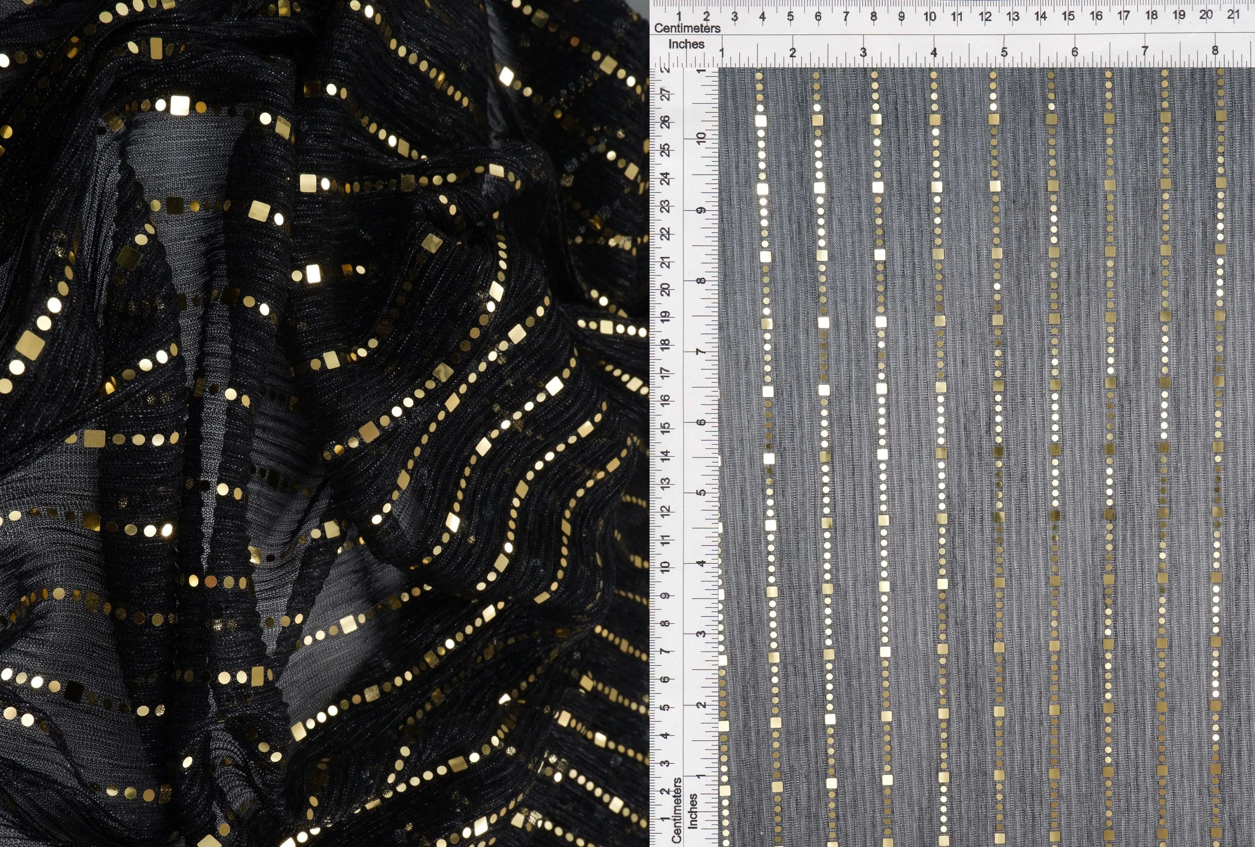 Metallic Pleated Knit Fabric - KNT4546