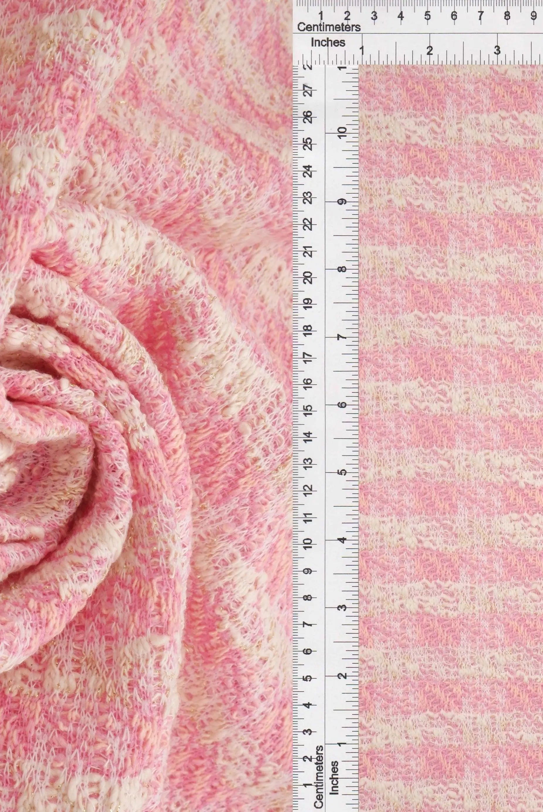 KNT4549 PINK BOTTOMS CHECKERED COTTON DRESS KNIT OUTERWEAR PANTS POLYESTER SKIRTS SPANDEX STRETCH TUNICS YARN DYED