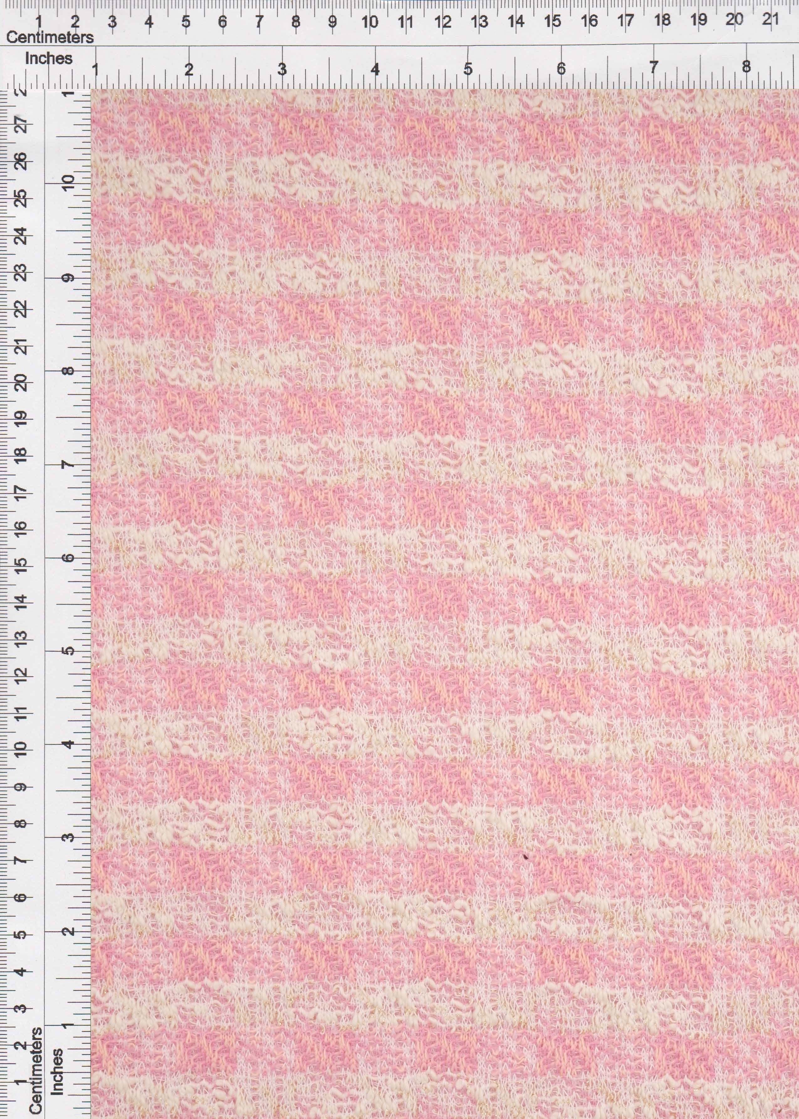 Checkered Boucle Knit Fabric - KNT4549