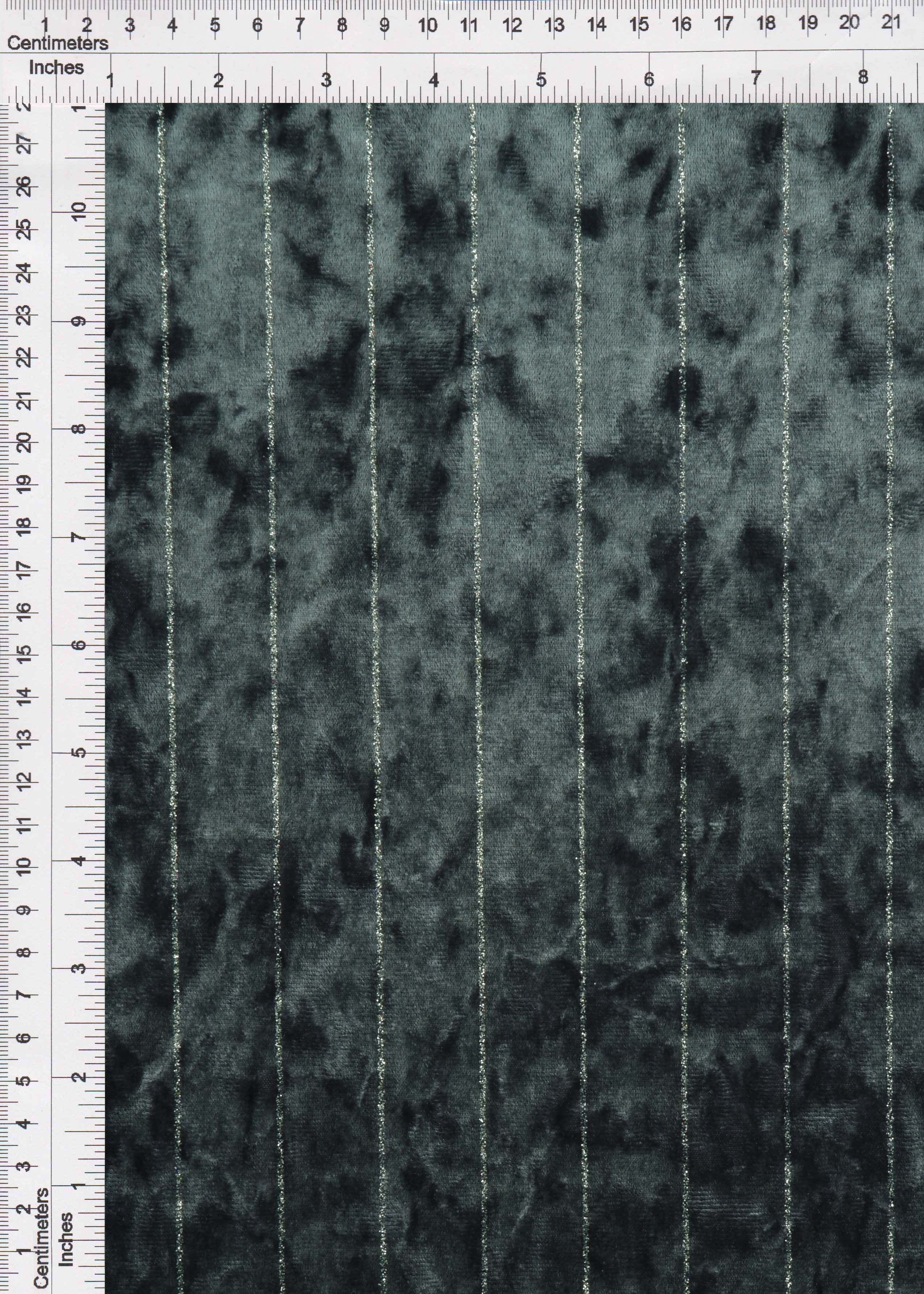 Velvet Glitter Stripe Knit Fabric - KNT4551