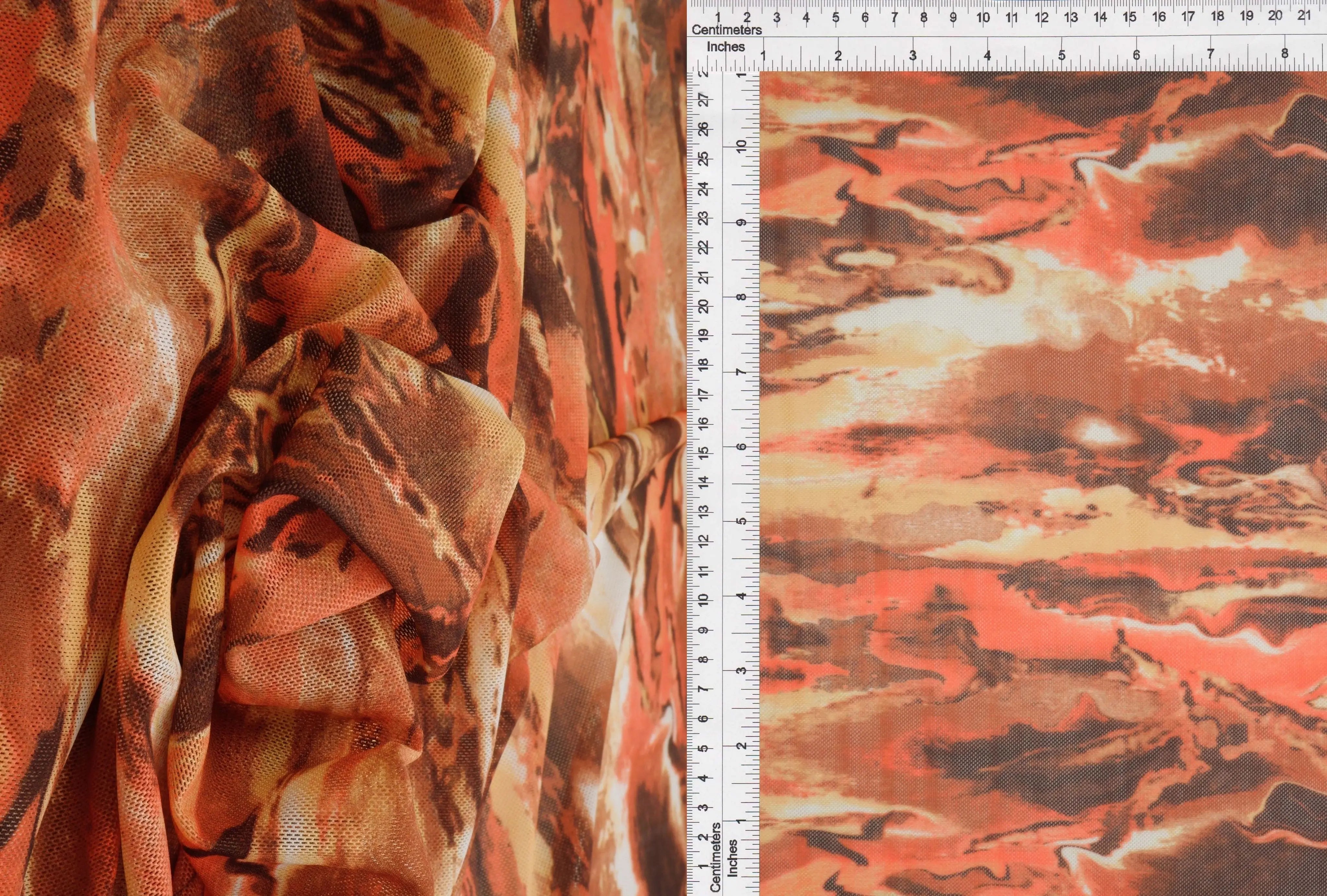 Abstract Digital Mesh Stretch Fabric - MESH-MS11251D