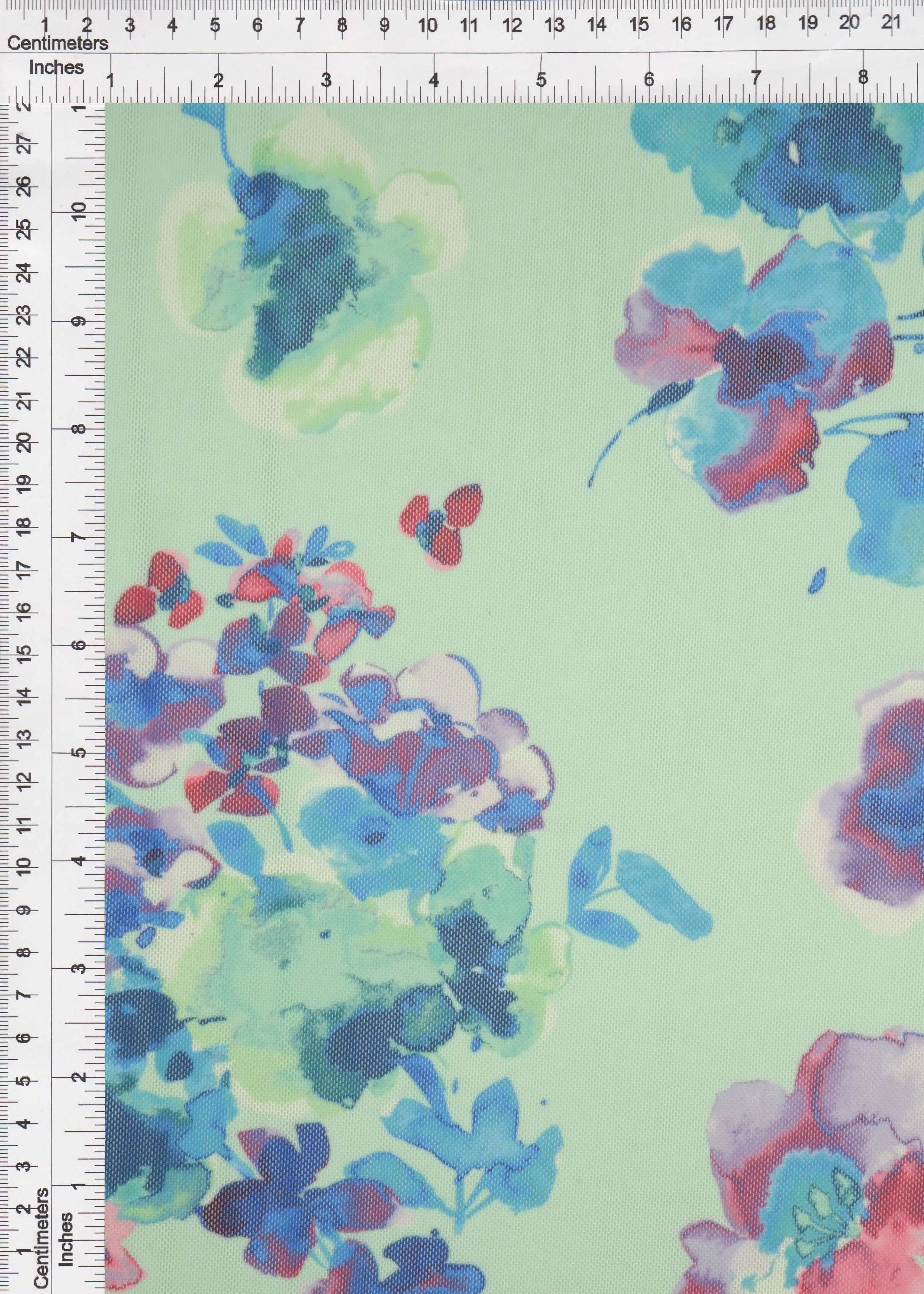 Floral Digital Mesh Fabric - MESH-MS11311D