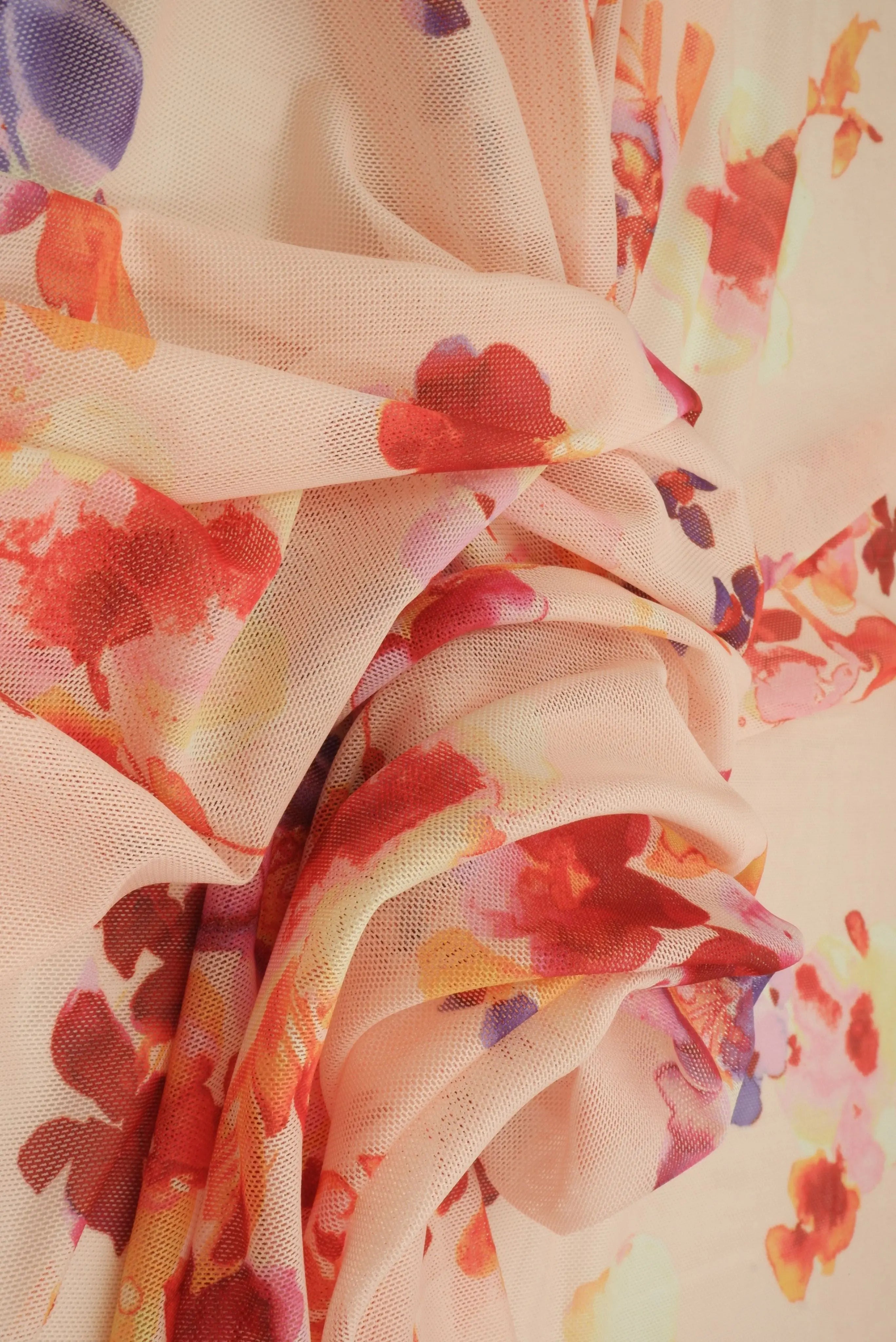 Floral Digital Mesh Fabric - MESH-MS11311D