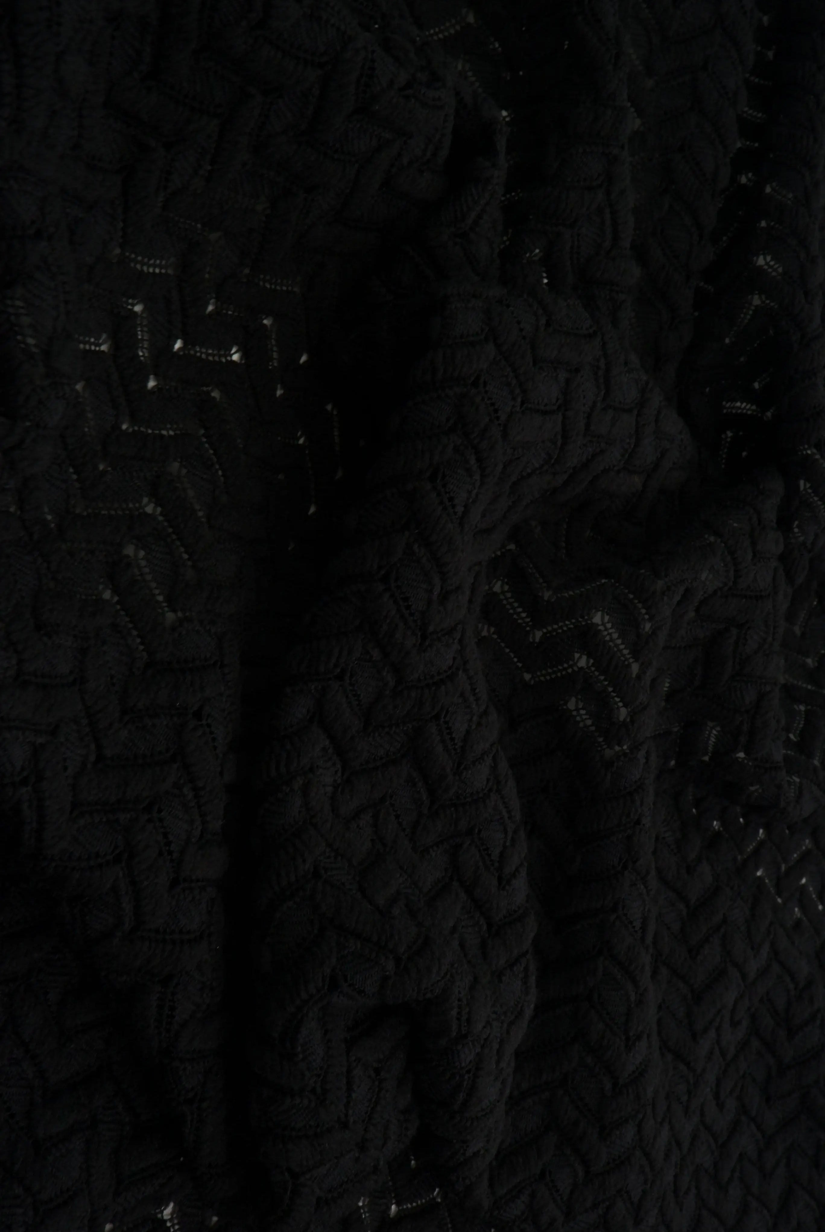 LACE4557 BLACK BLOUSE BODYSUIT BOTTOMS CAMI CROCHET DRESS LACE LOUNGEWEAR NO-PRINT POLYESTER SOLID SPANDEX T-SHIRT TOPS TUNICS