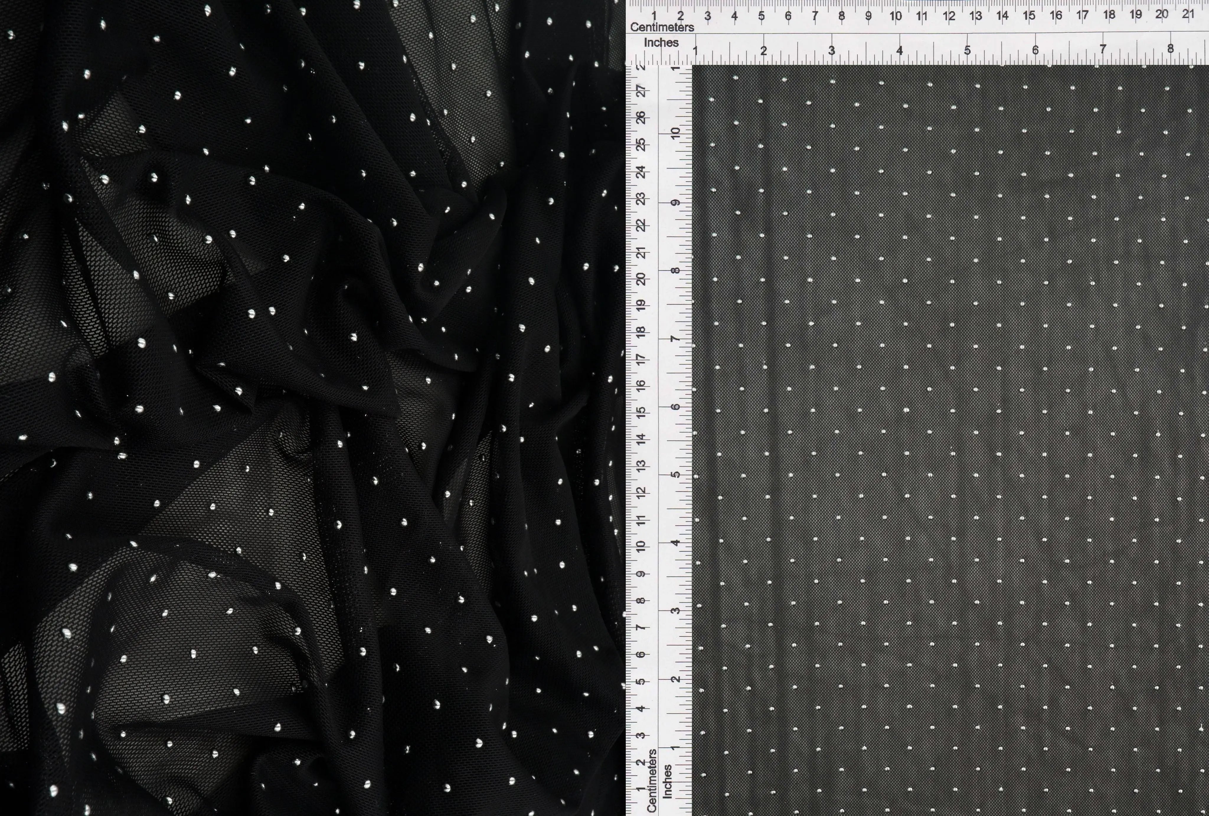 Foil Dot Stretch Mesh Fabric - MESH-4600