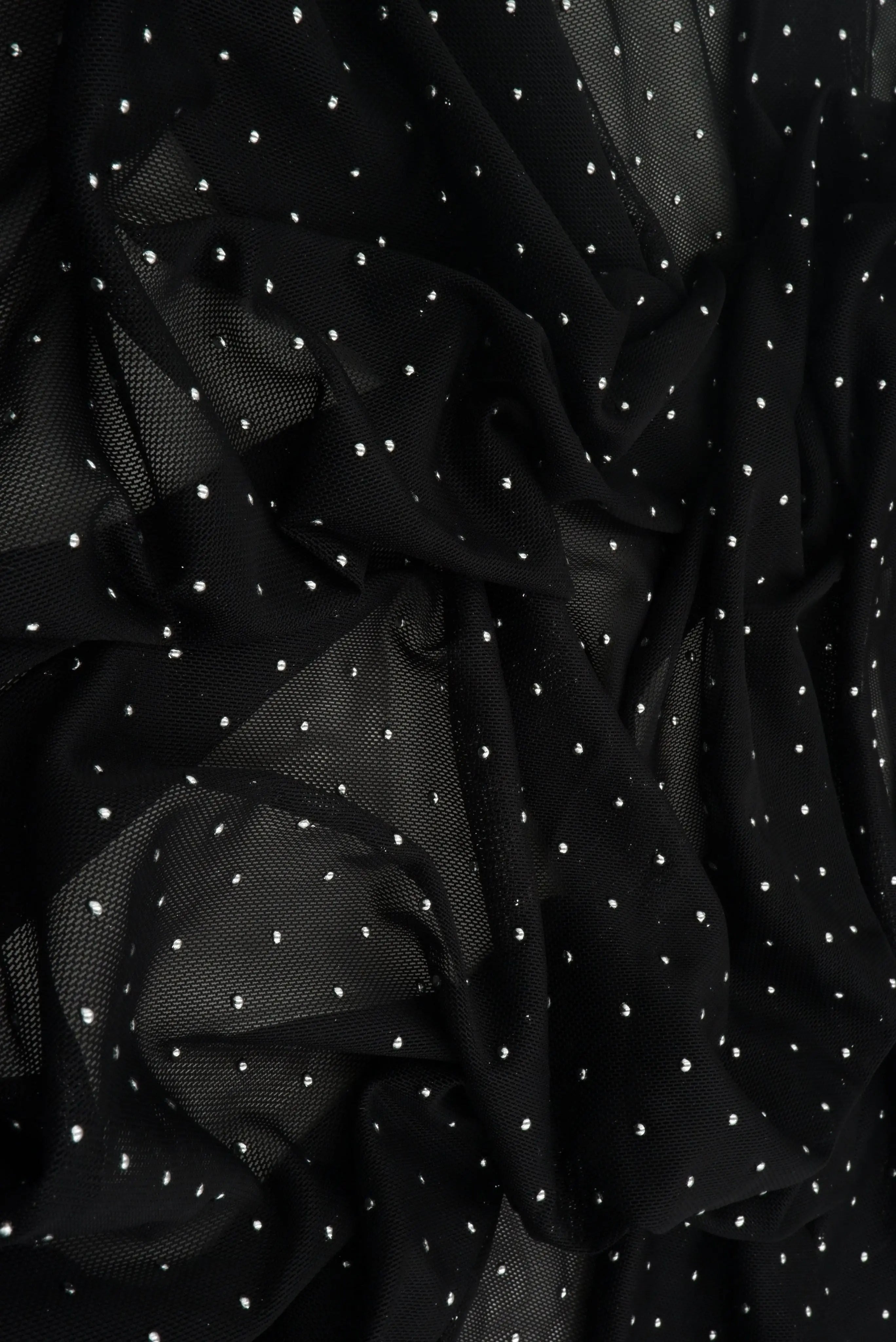 Foil Dot Stretch Mesh Fabric - MESH-4600