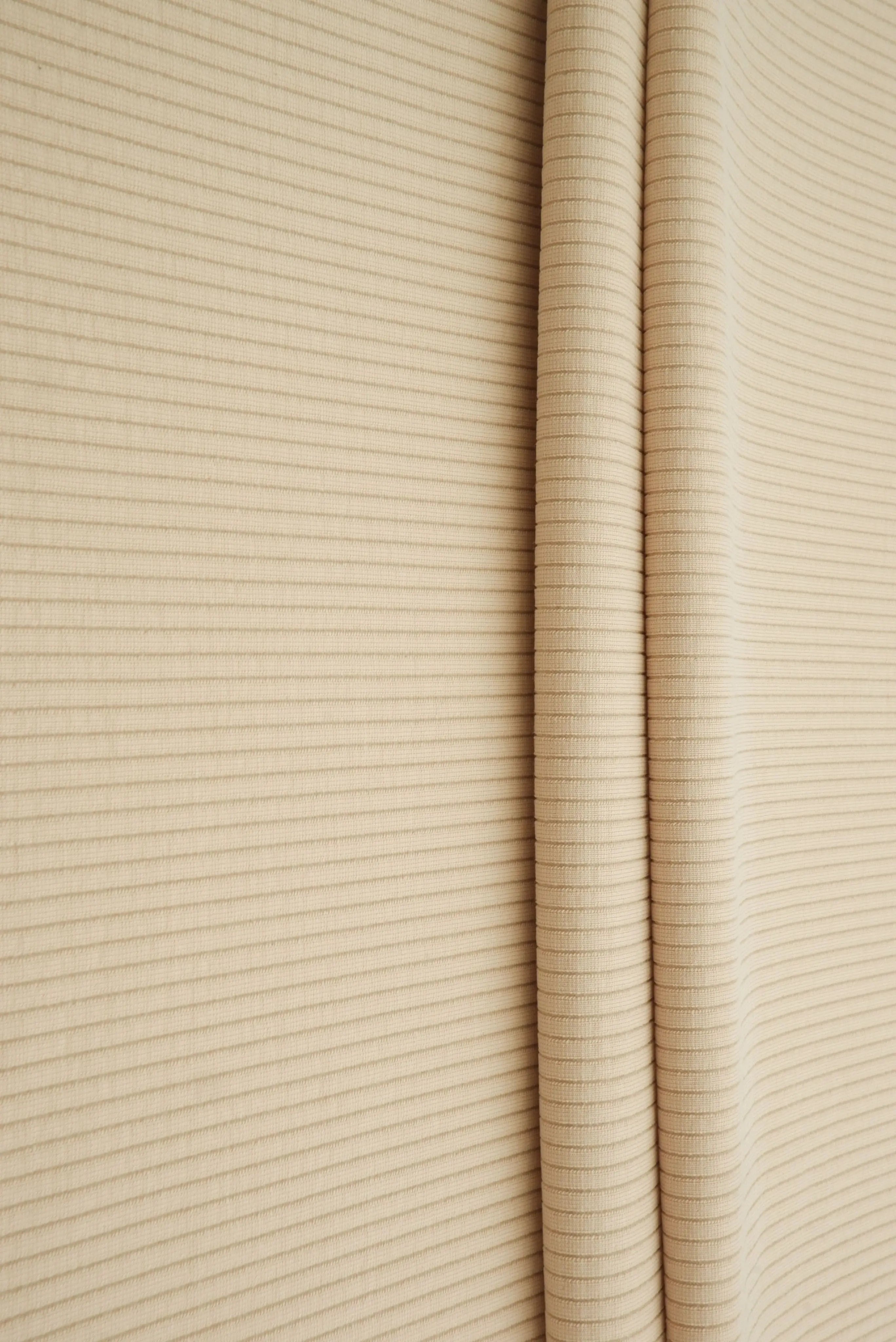 CUP-4603 BEIGE BOTTOMS DOUBLE KNIT DRESS MODAL NO-PRINT OUTERWEAR PANTS POLYESTER RIBBED SKIRTS SOLID SPANDEX STRETCH