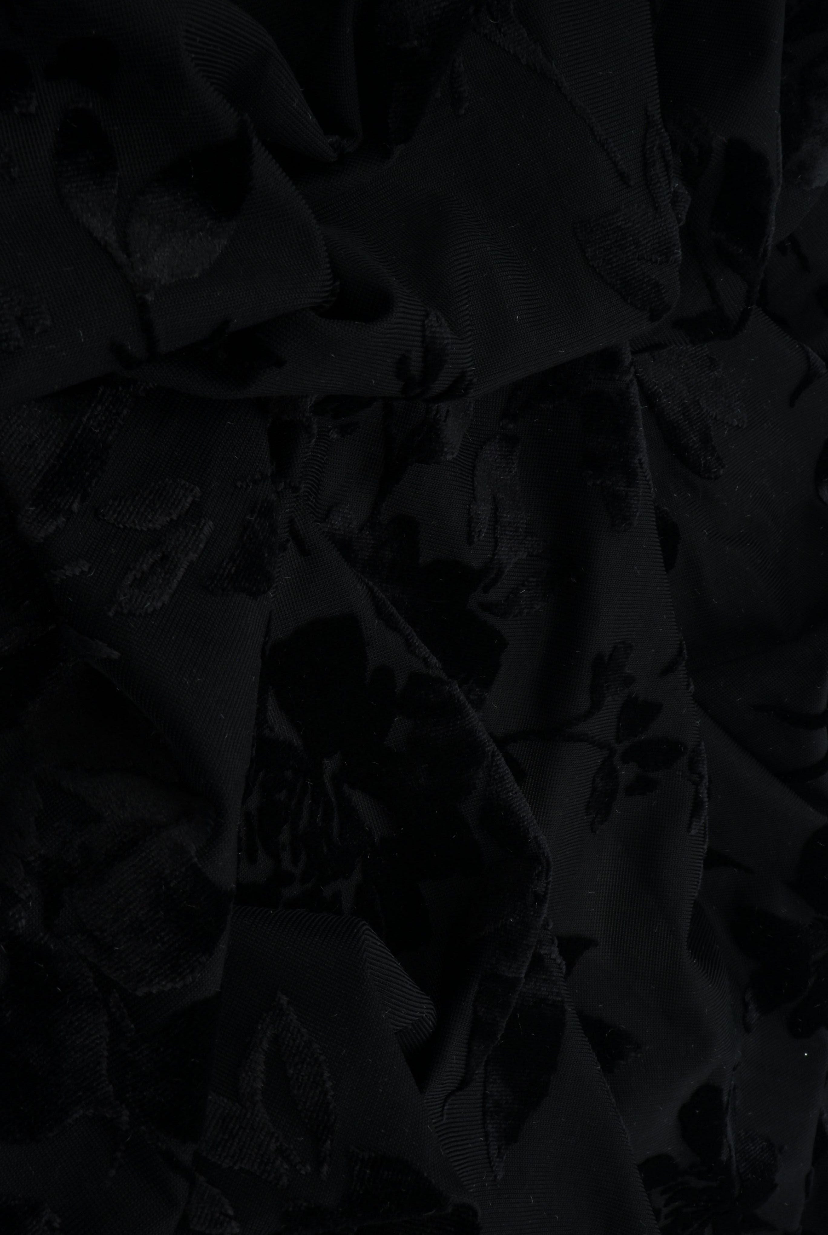 Floral Velvet Burnout Stretch Knit Fabric - KNT3869-MS11375