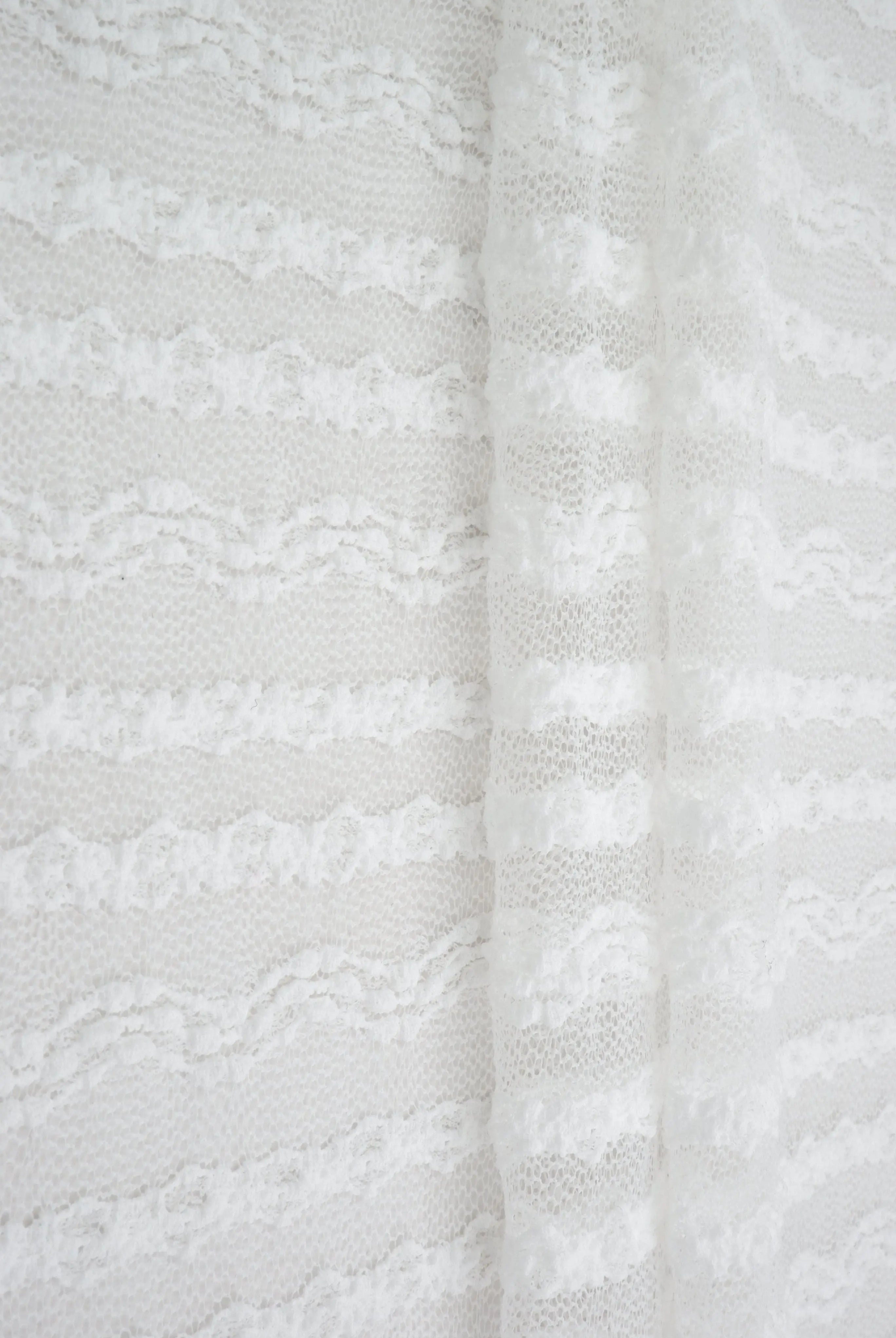 KNC-33535 WHITE BLOUSE CHEVRON DRESS KNIT LACE NYLON SOLID SPANDEX STRIPE TEXTURE TUNICS WHITE