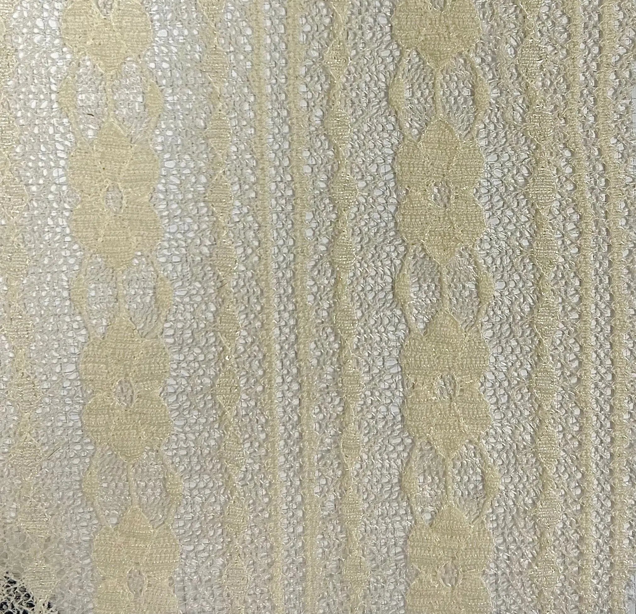 KNC-33537 IVORY BLOUSE DRESS FLOWER IVORY KNIT LACE NYLON SOLID SPANDEX TEXTURE TUNICS