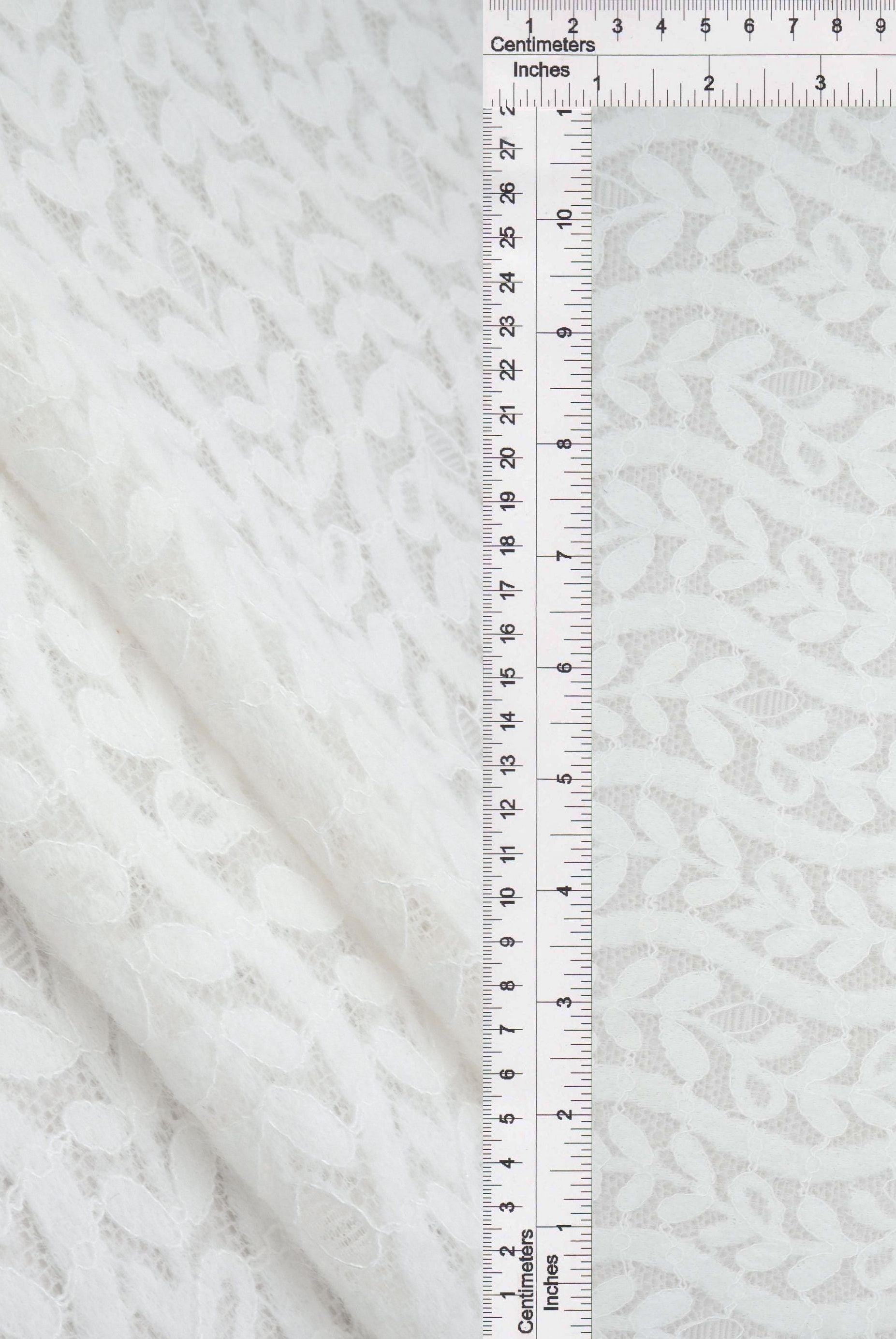 Leaf Pattern Lace Knit Fabric - KNC-33538