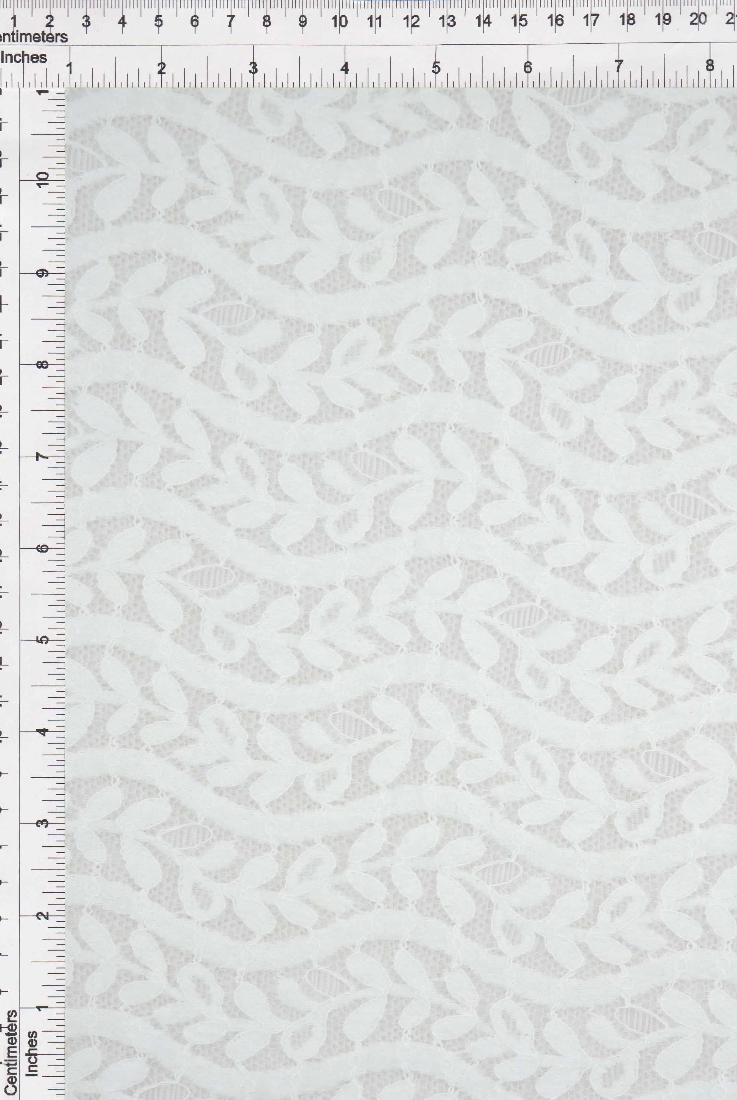 KNC-33538 WHITE BLOUSE DRESS KNIT LACE LEAF NYLON SOLID SPANDEX TEXTURE TUNICS WHITE