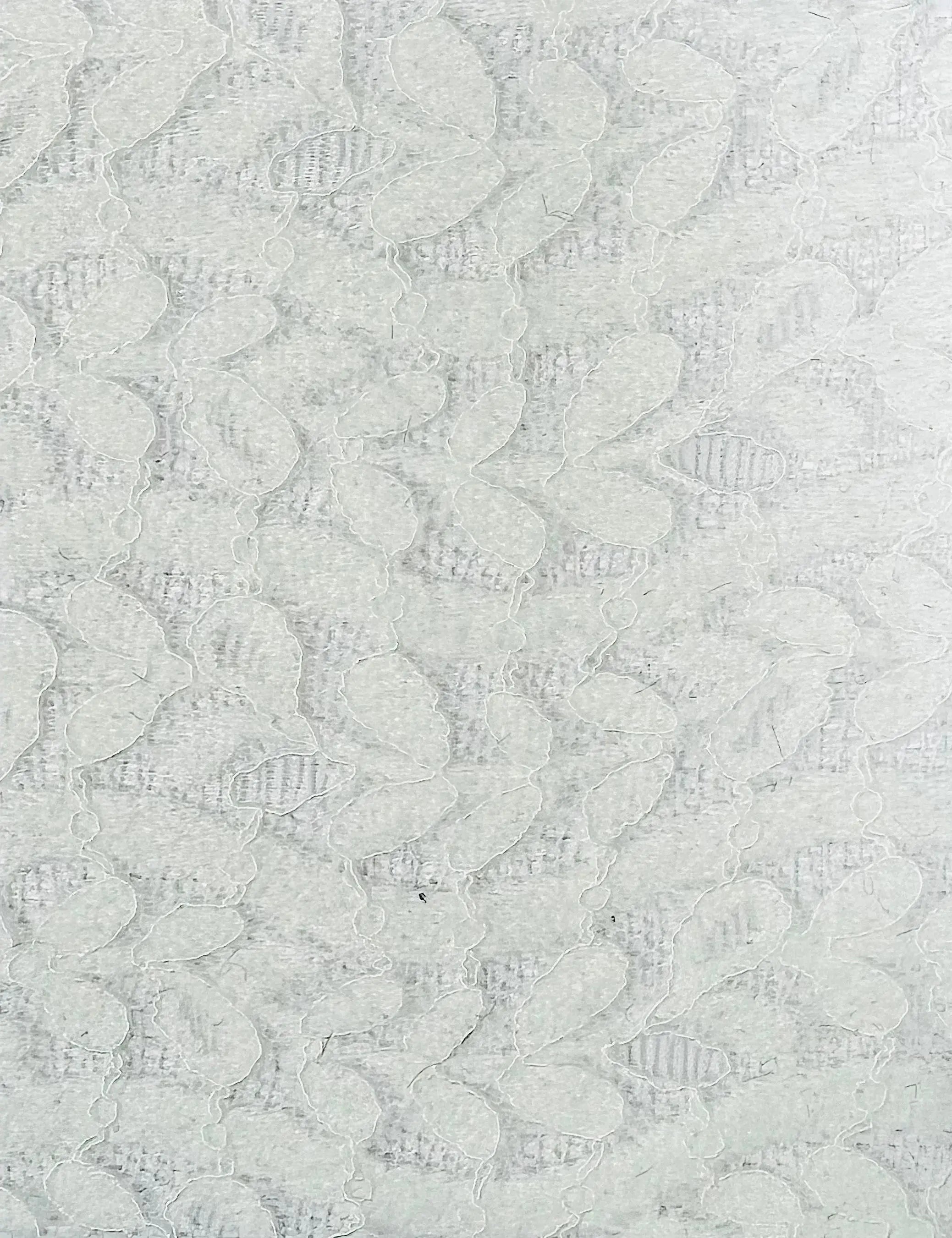 KNC-33538 WHITE BLOUSE DRESS KNIT LACE LEAF NYLON SOLID SPANDEX TEXTURE TUNICS WHITE