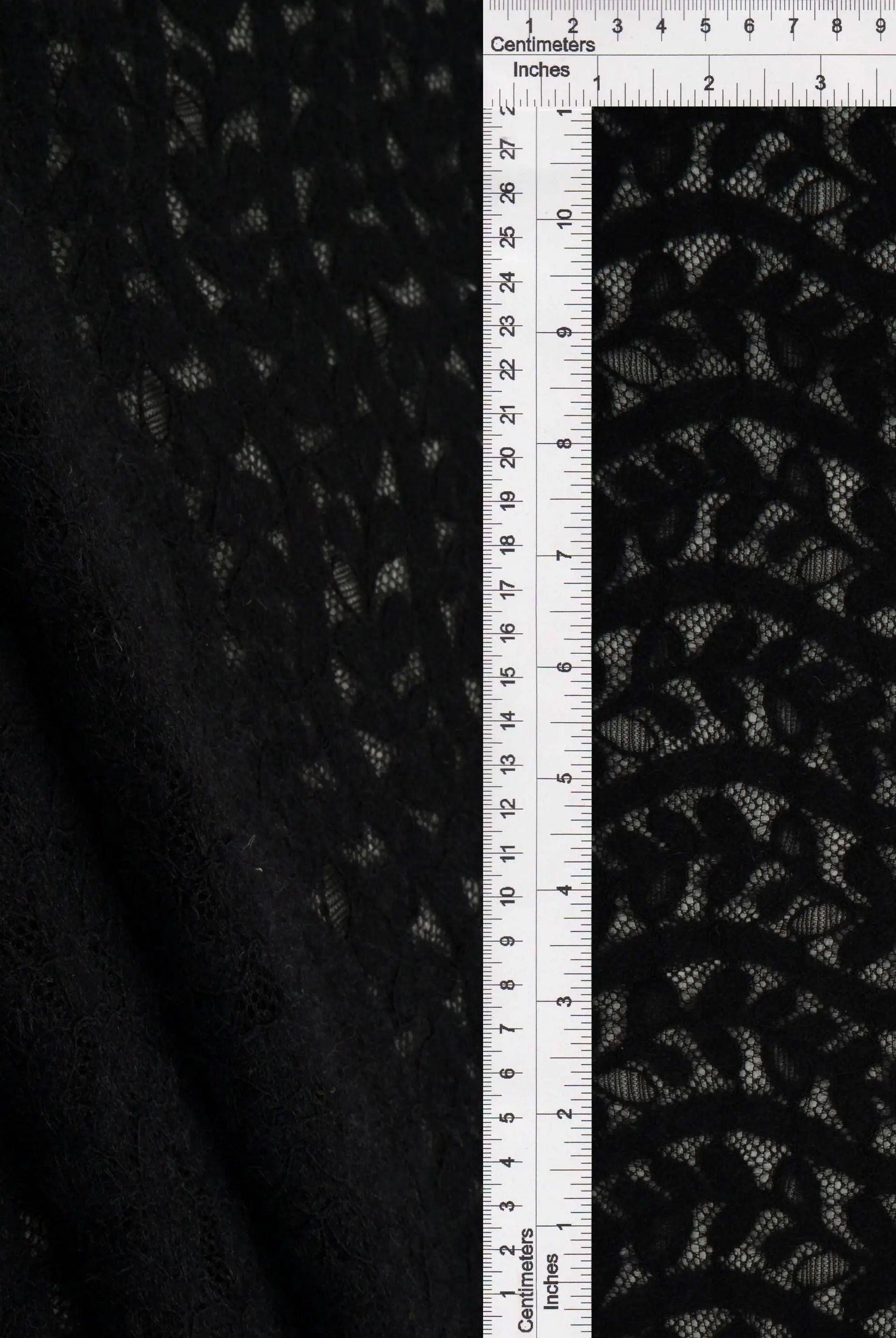 KNC-33538 BLACK BLACK BLOUSE DRESS KNIT LACE LEAF NYLON SOLID SPANDEX TEXTURE TUNICS