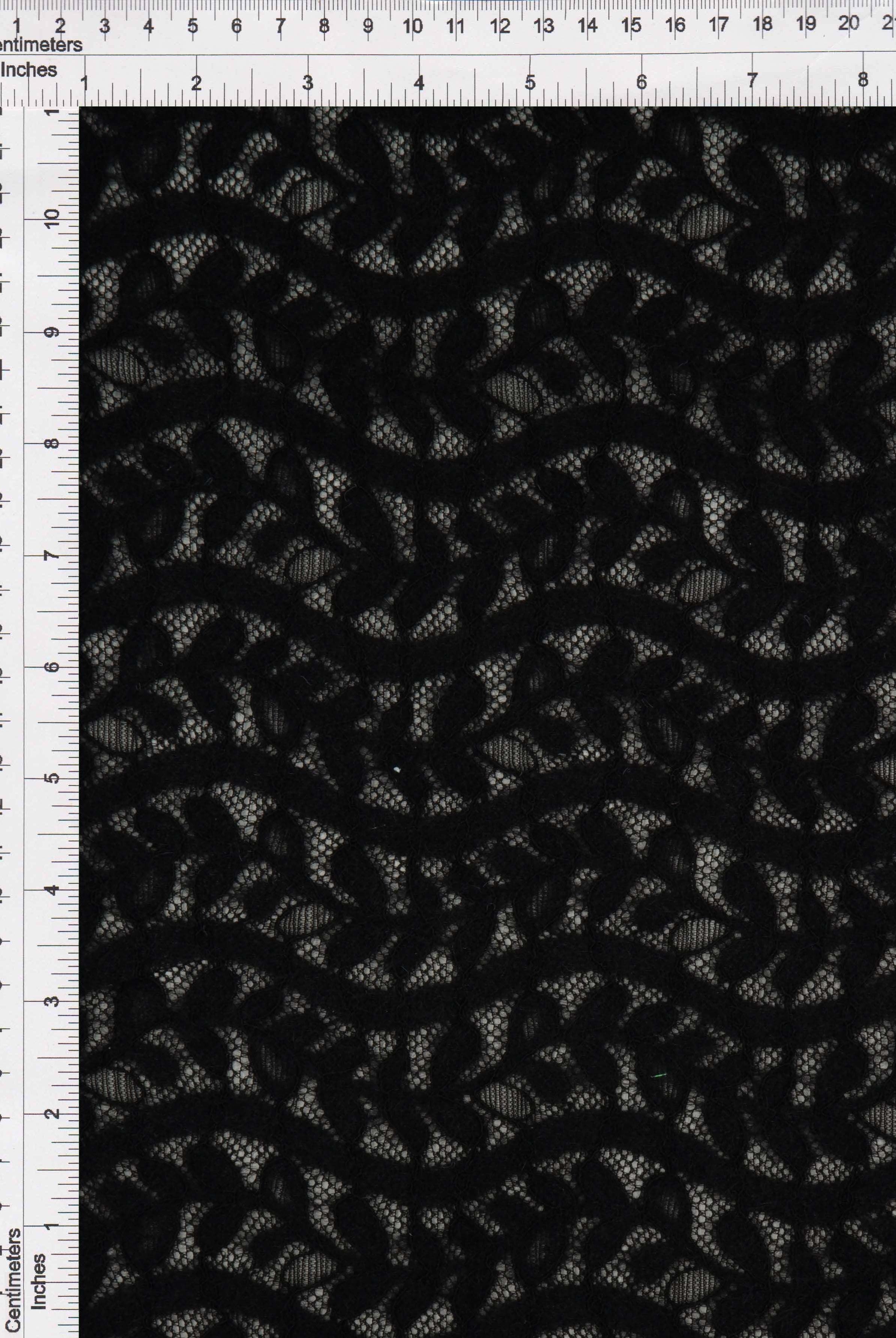 Leaf Pattern Lace Knit Fabric - KNC-33538