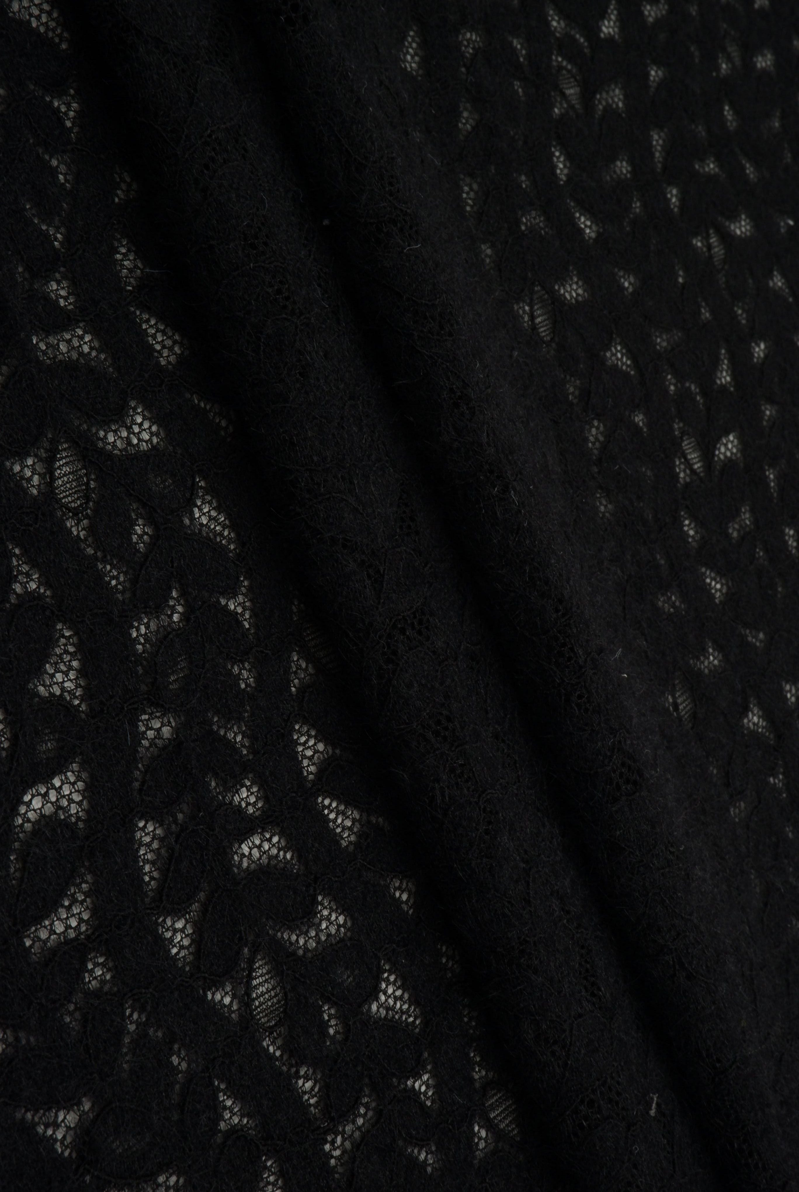 Leaf Pattern Lace Knit Fabric - KNC-33538