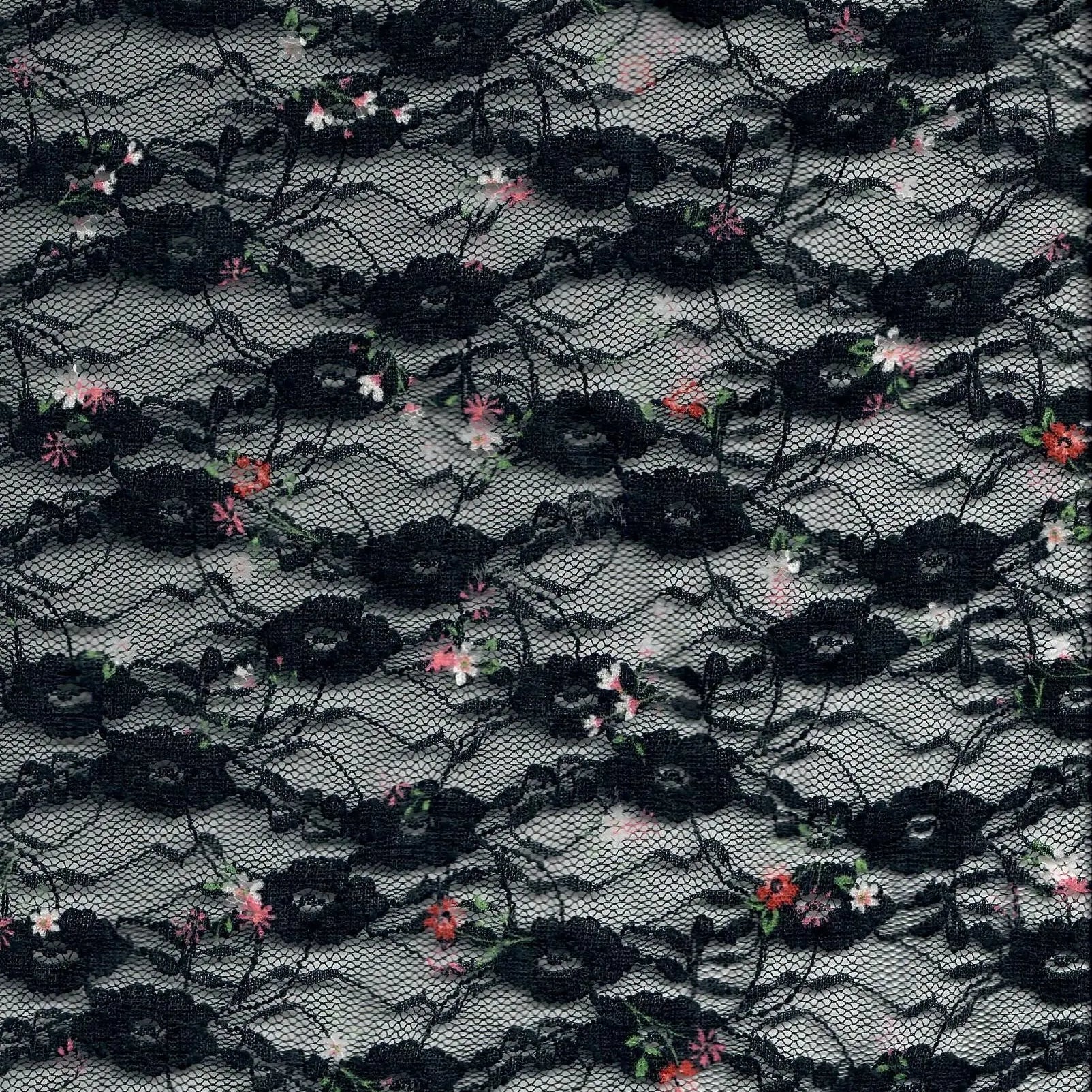LACE4481-M11371 BLACK BODYSUIT BOTTOMS DIGITAL PRINT DITSY DRESS LACE LOUNGEWEAR POLYESTER SKIRTS SPANDEX T-SHIRT TOPS TUNICS