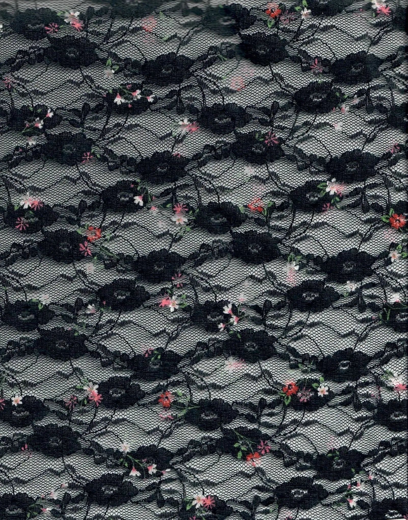 LACE4481-M11371 BLACK BODYSUIT BOTTOMS DIGITAL PRINT DITSY DRESS LACE LOUNGEWEAR POLYESTER SKIRTS SPANDEX T-SHIRT TOPS TUNICS