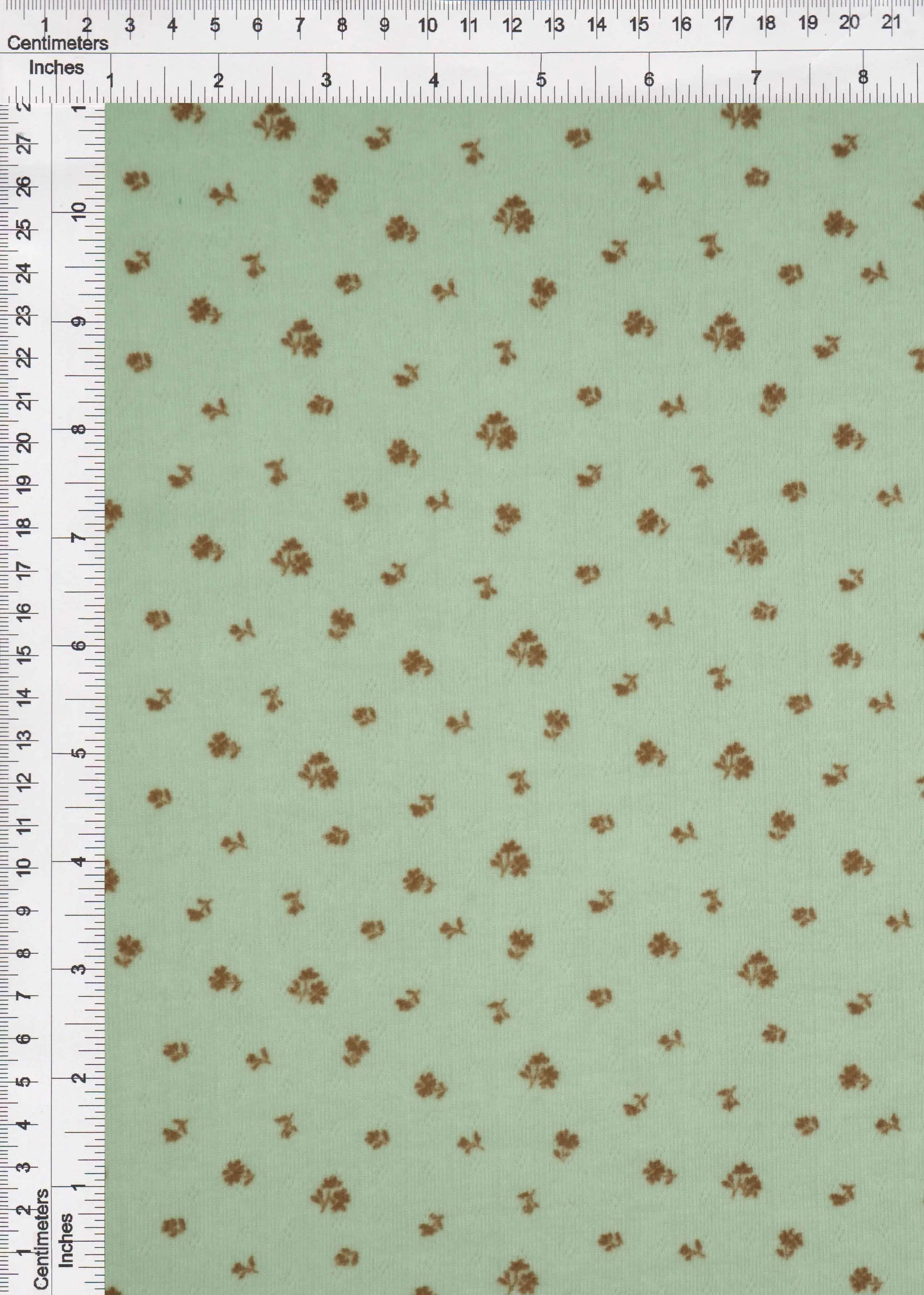 Ditsy Print Cotton Style Pointelle Knit Fabric - KNT4606-MS11366