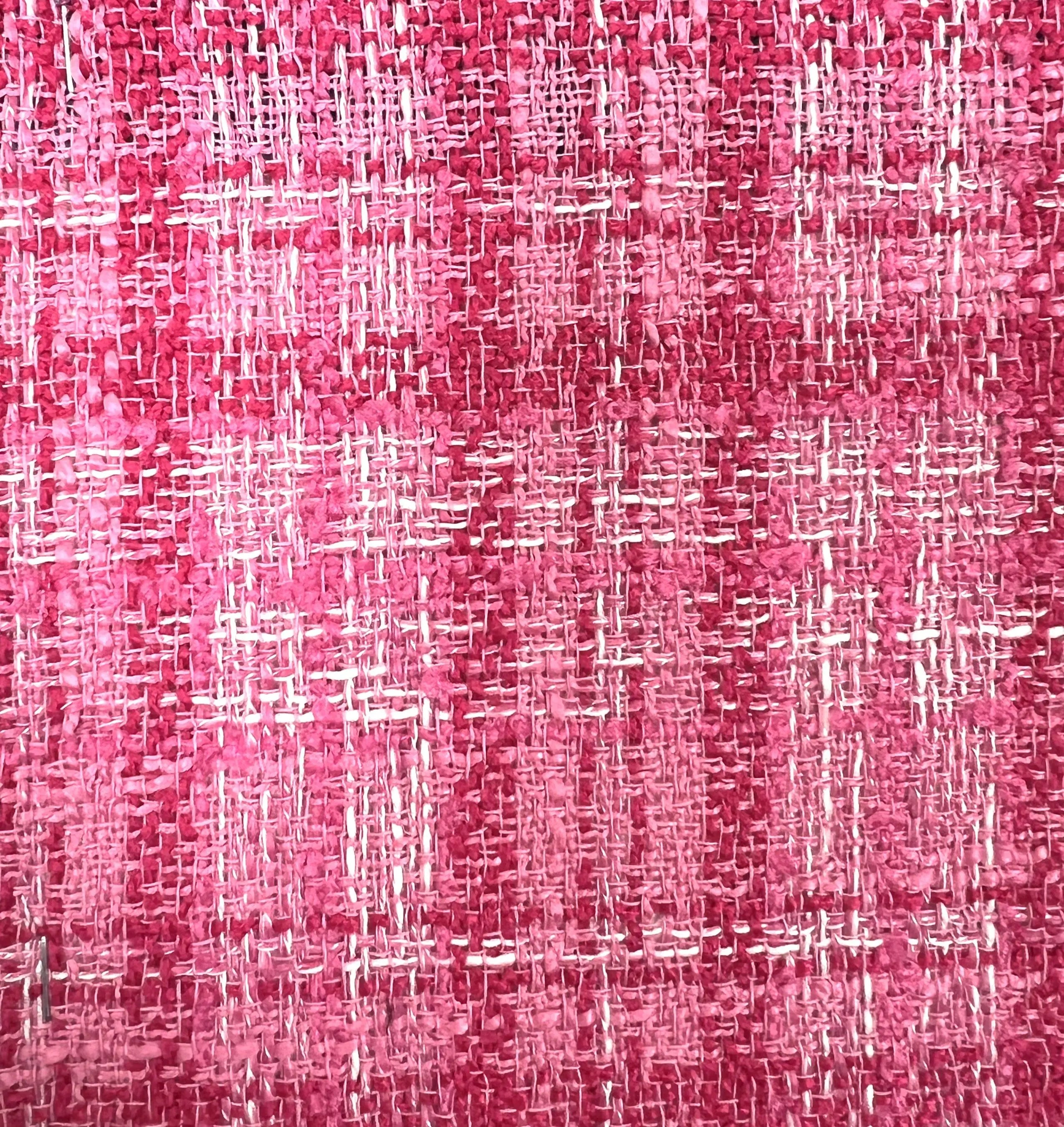 BOUCLE-33567 PINK CAMI DRESS KNIT OUTERWEAR PINK PLAID POLYESTER SOLID TEXTURE TOPS