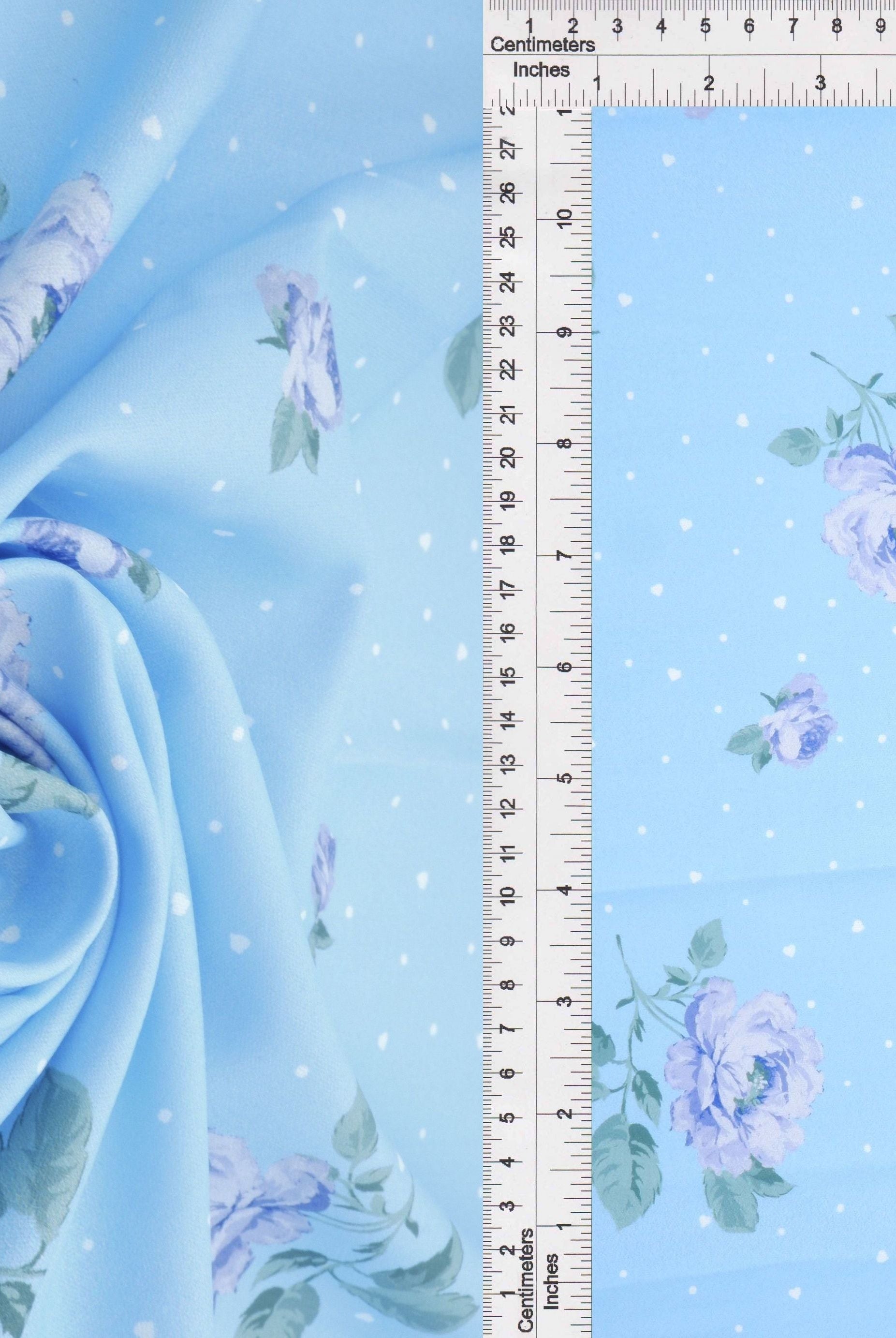 Floral Heart Digital Print CEY Airflow Woven Fabric - POP4178-M11369D