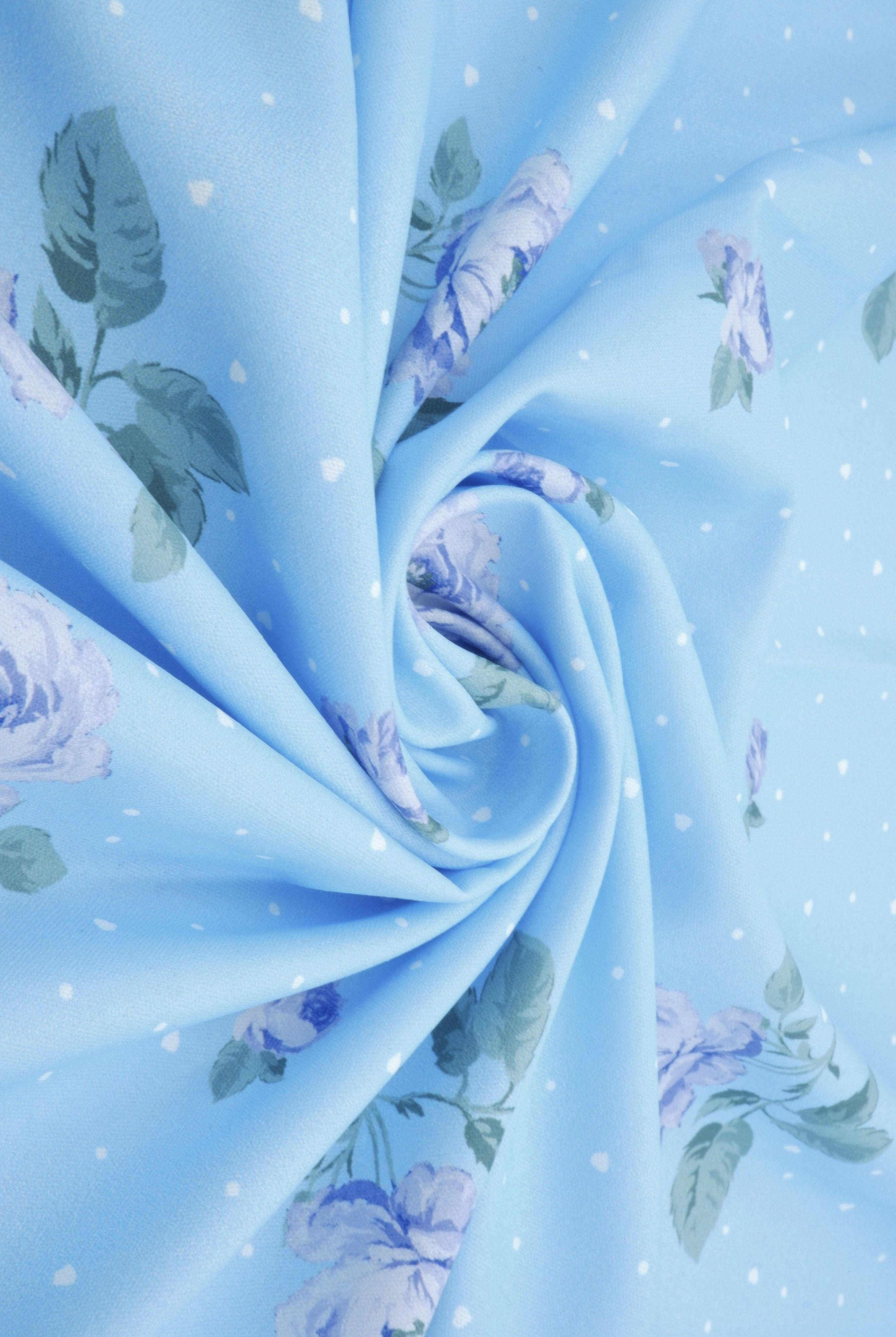 Floral Heart Digital Print CEY Airflow Woven Fabric - POP4178-M11369D