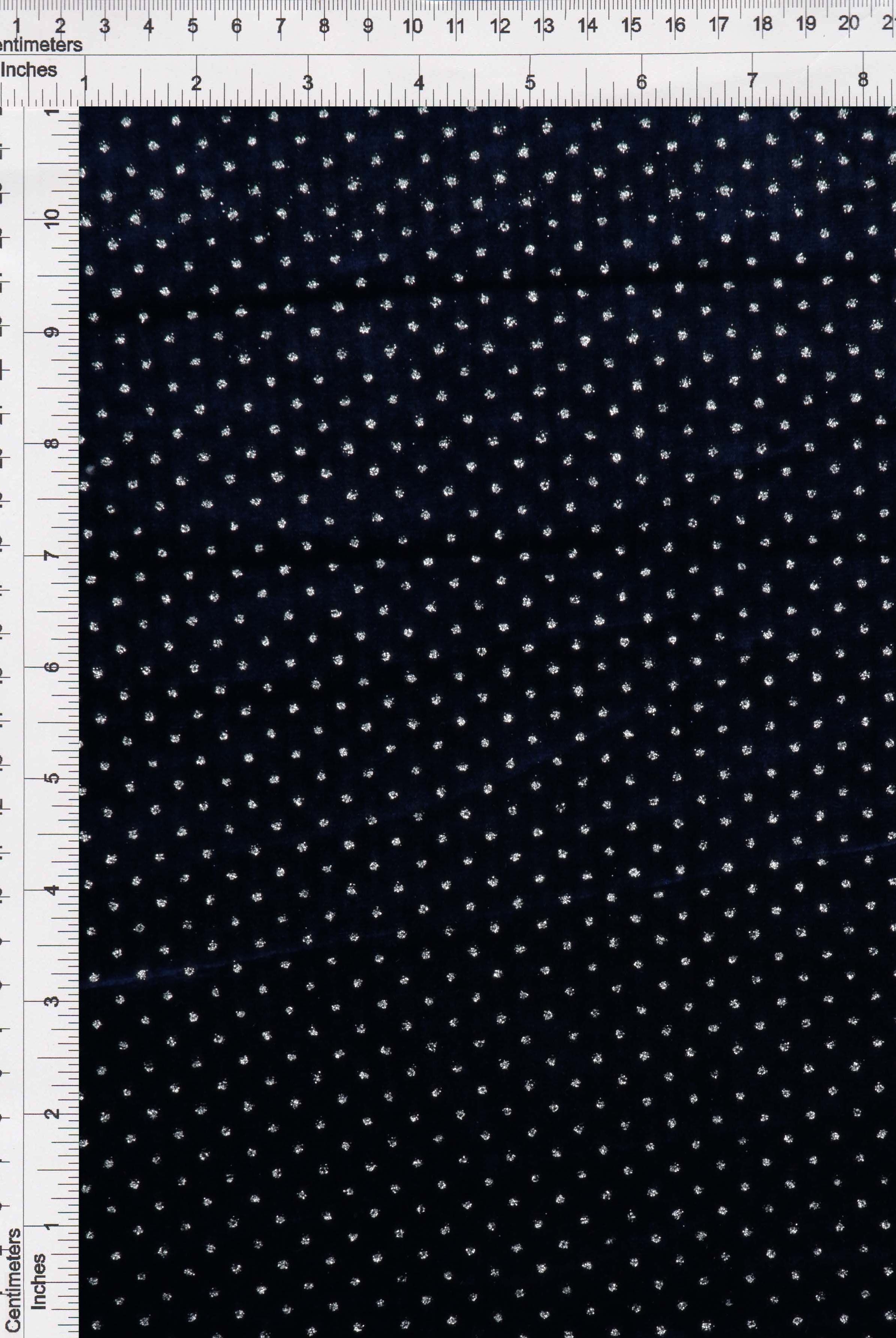 Velvet Polka Dot Glitter Stretch Knit Fabric - KNT4610