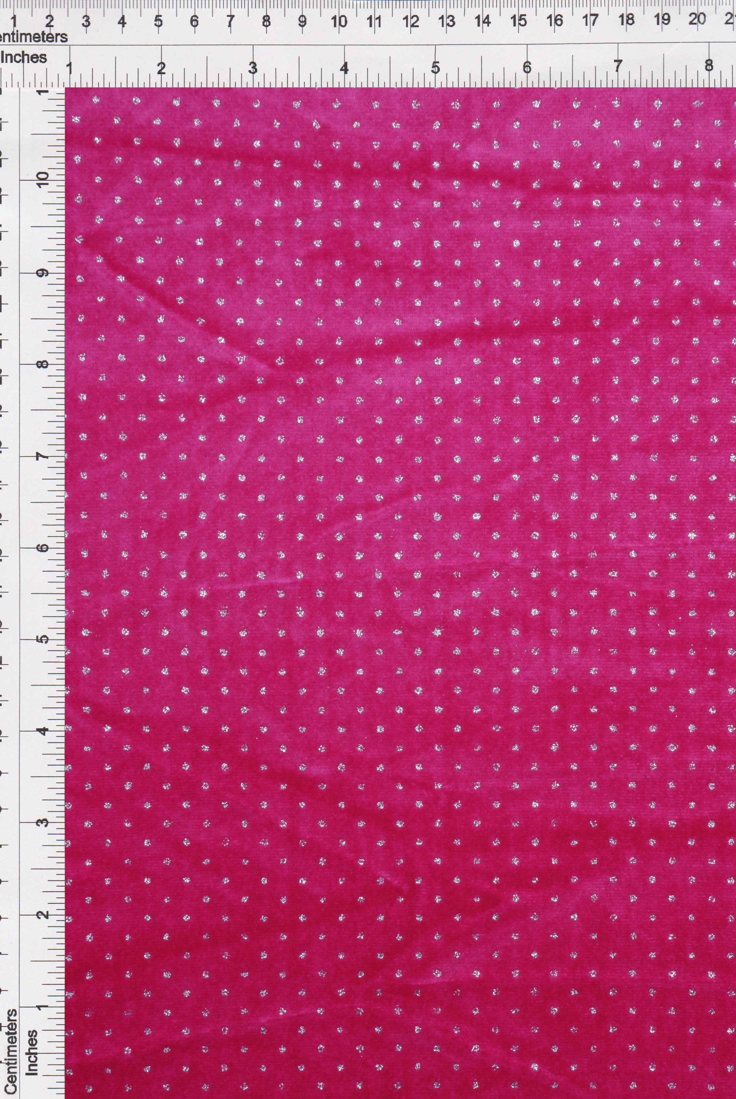 Velvet Polka Dot Glitter Stretch Knit Fabric - KNT4610