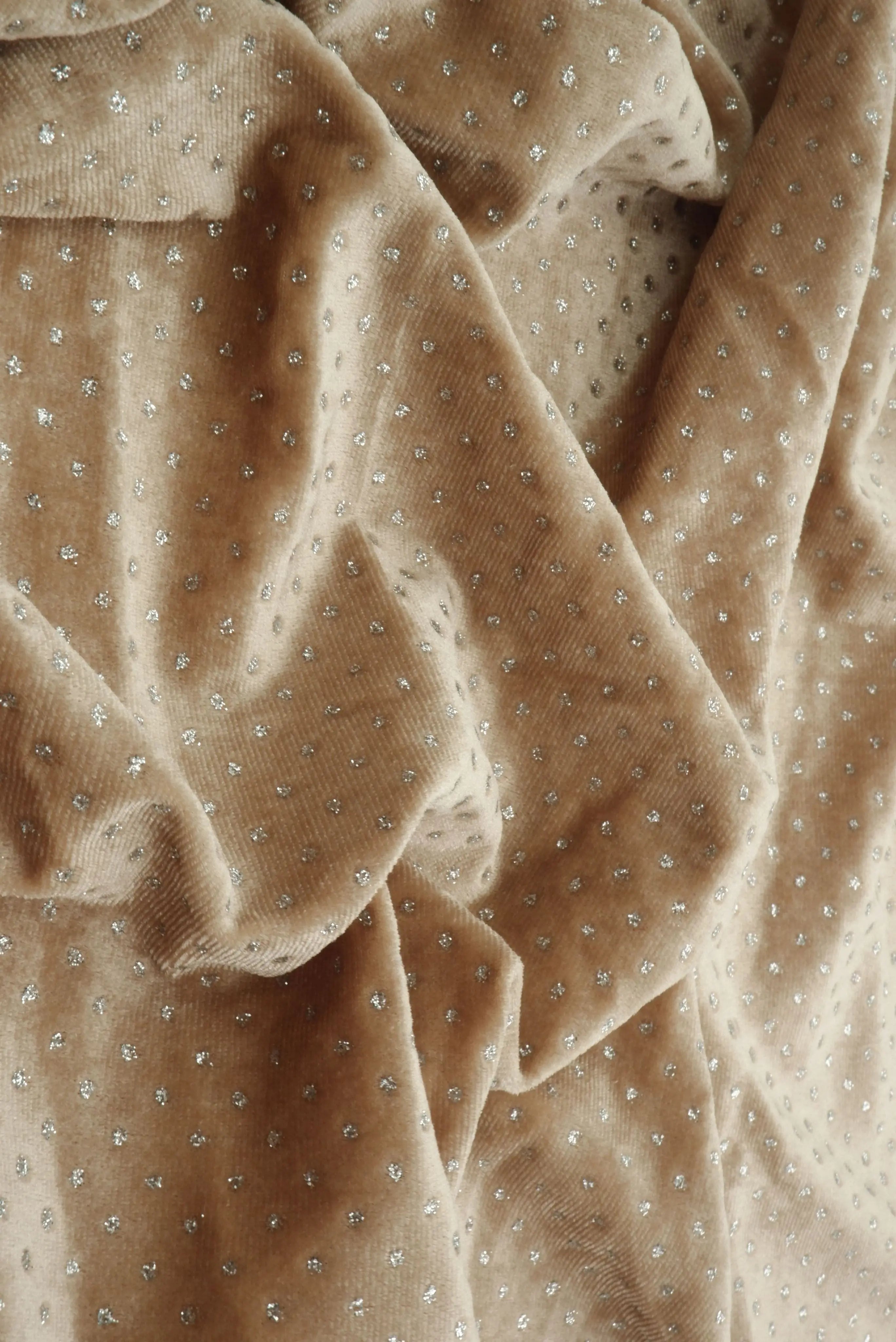 KNT4610 KHAKI BLOUSE BODYSUIT BOTTOMS DOT DRESS GLITTER KNIT NO-PRINT PANTS POLYESTER SKIRTS SOLID SPANDEX STRETCH TOPS VELVET