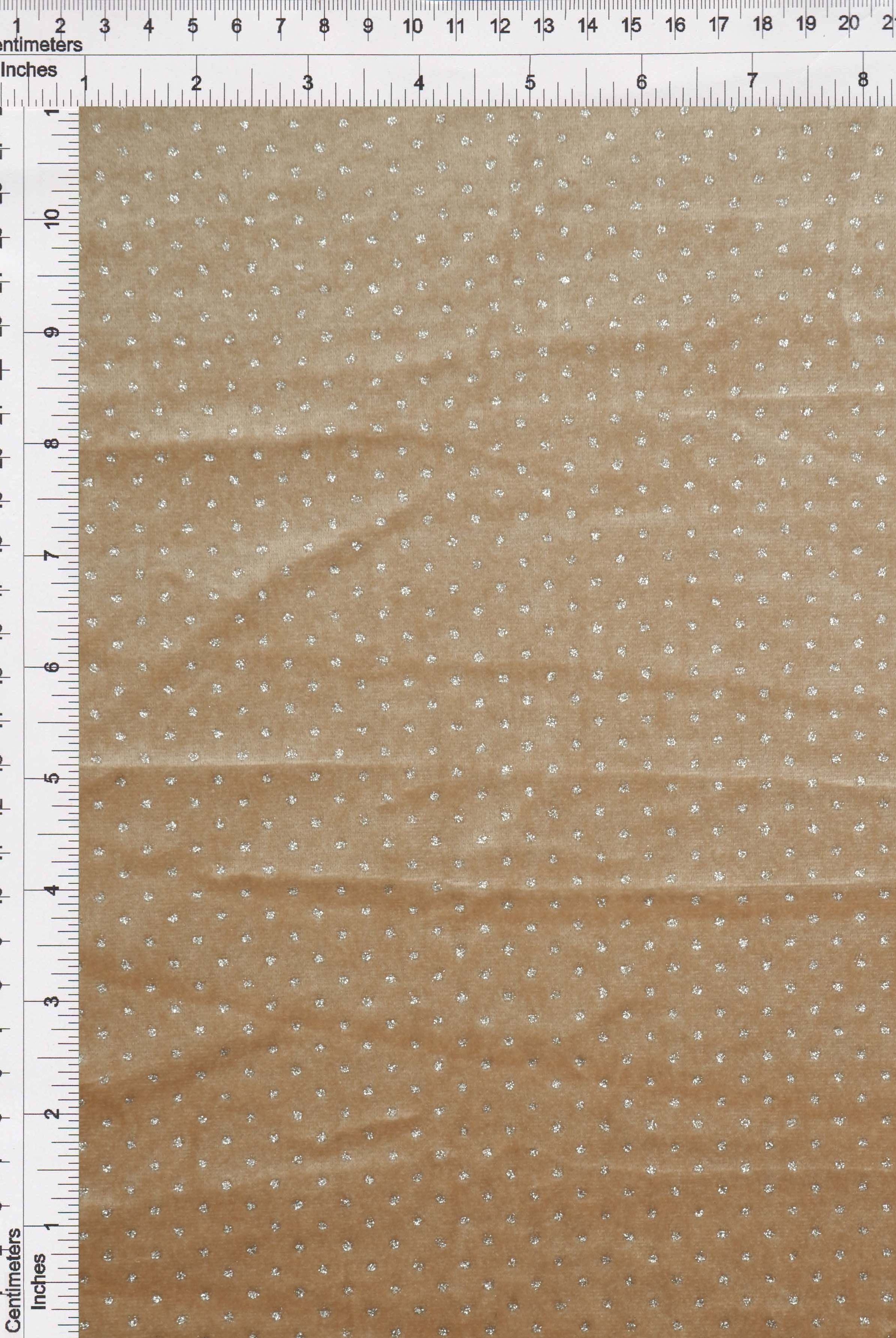 Velvet Polka Dot Glitter Stretch Knit Fabric - KNT4610