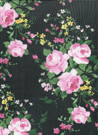 MESH-DU1683 BLACK BLOUSE BODYSUIT CAMI DIGITAL PRINT FLOCKING FLORAL LOUNGEWEAR MESH POLYESTER SPANDEX STRETCH TOPS TUNICS