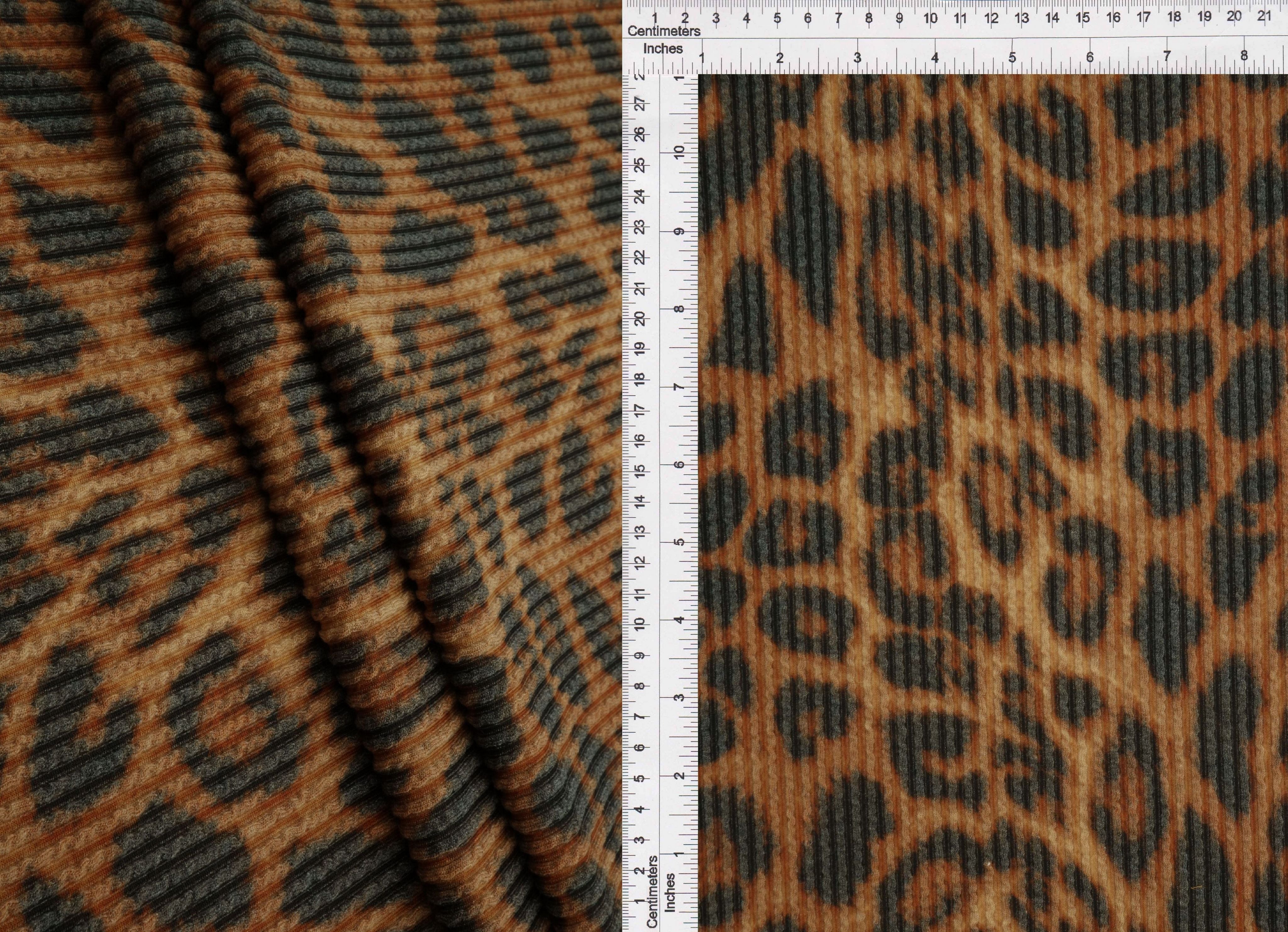 Cozy Animal Double Knit Jacquard Fabric KNT4463-DU613