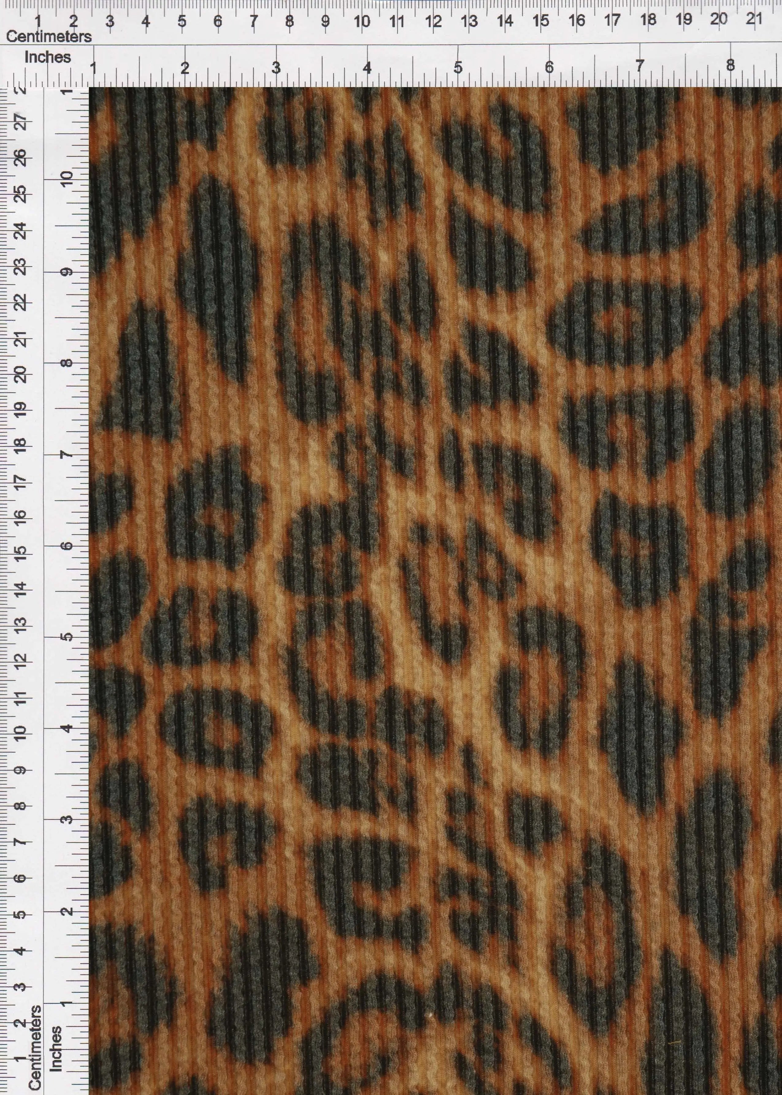 KNT4463-DU613 BROWN ACTIVEWEAR ANIMAL DOUBLE KNIT DRESS JACQUARD PANTS POLYESTER RAYON RIB SKIRTS SOLID SPANDEX STRETCH SWEATER TOPS URBAN